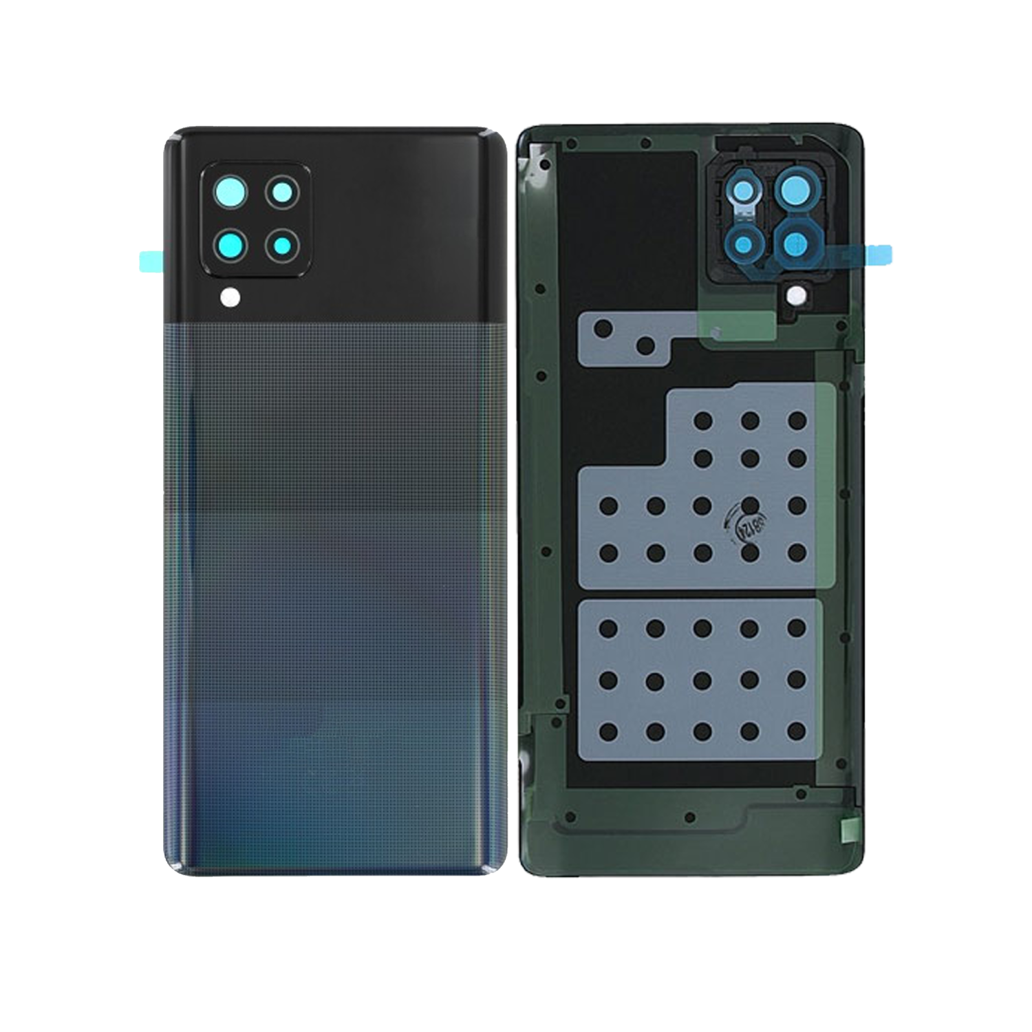 Replacement Back Cover Glass With Camera Lens For Samsung Galaxy A42 5G (A426 / 2020) (Service Pack) (Prism Dot Black)