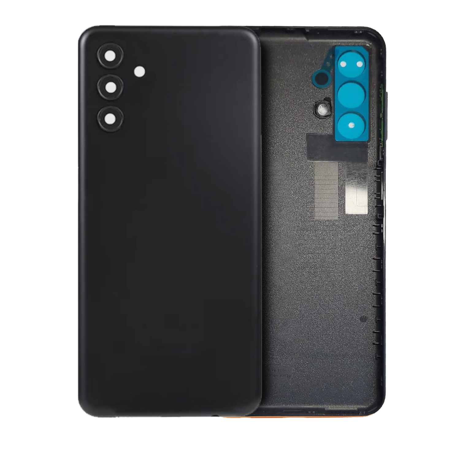 Replacement Back Cover Glass With Camera Lens Compatible With Samsung Galaxy A13 4G (A135 / 2022) (Service Pack) (Black)