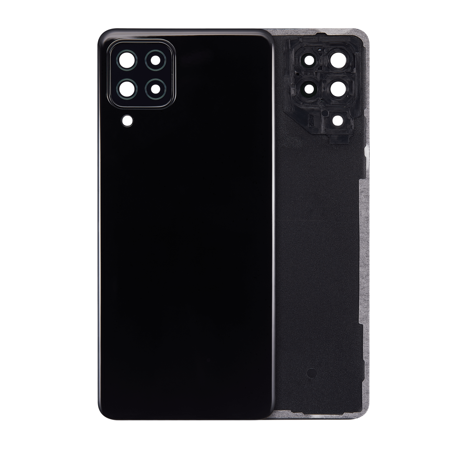 Replacement Back Cover Glass With Camera Lens For Samsung Galaxy A22 4G (Service Pack) (Black)