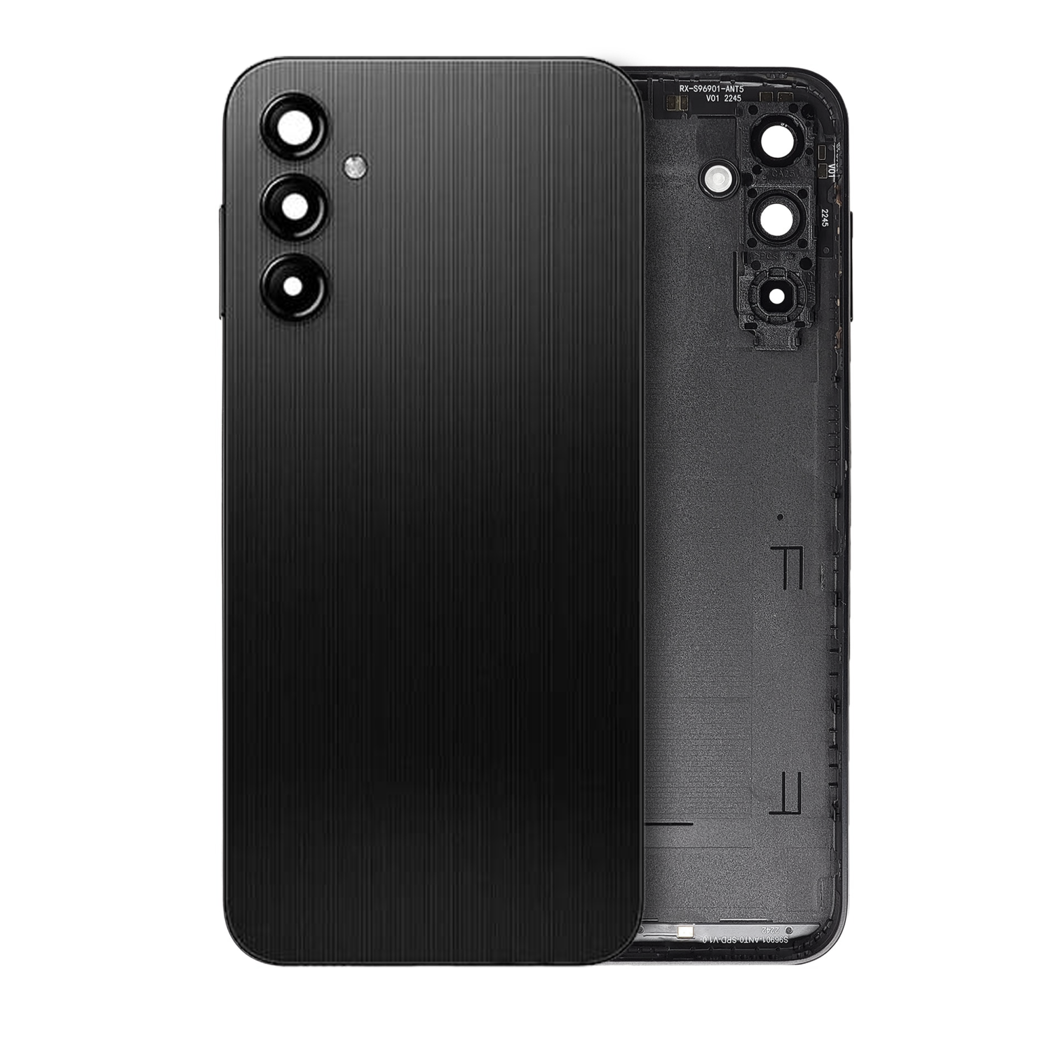 Replacement Back Cover Glass With Camera Lens Compatible With Samsung Galaxy A14 4G (A145 / 2023) (Service Pack) (Black)