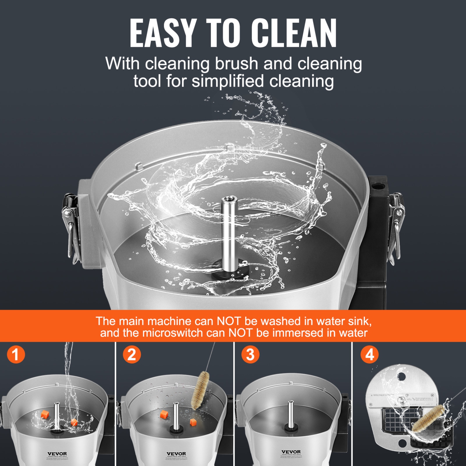 VEVOR Electric Vegetable Slicer, 4 in 1 Multifunctional Food Cutter, 200W Vegetable Chopper for Slicing Shredding Dicing and Slitting, with