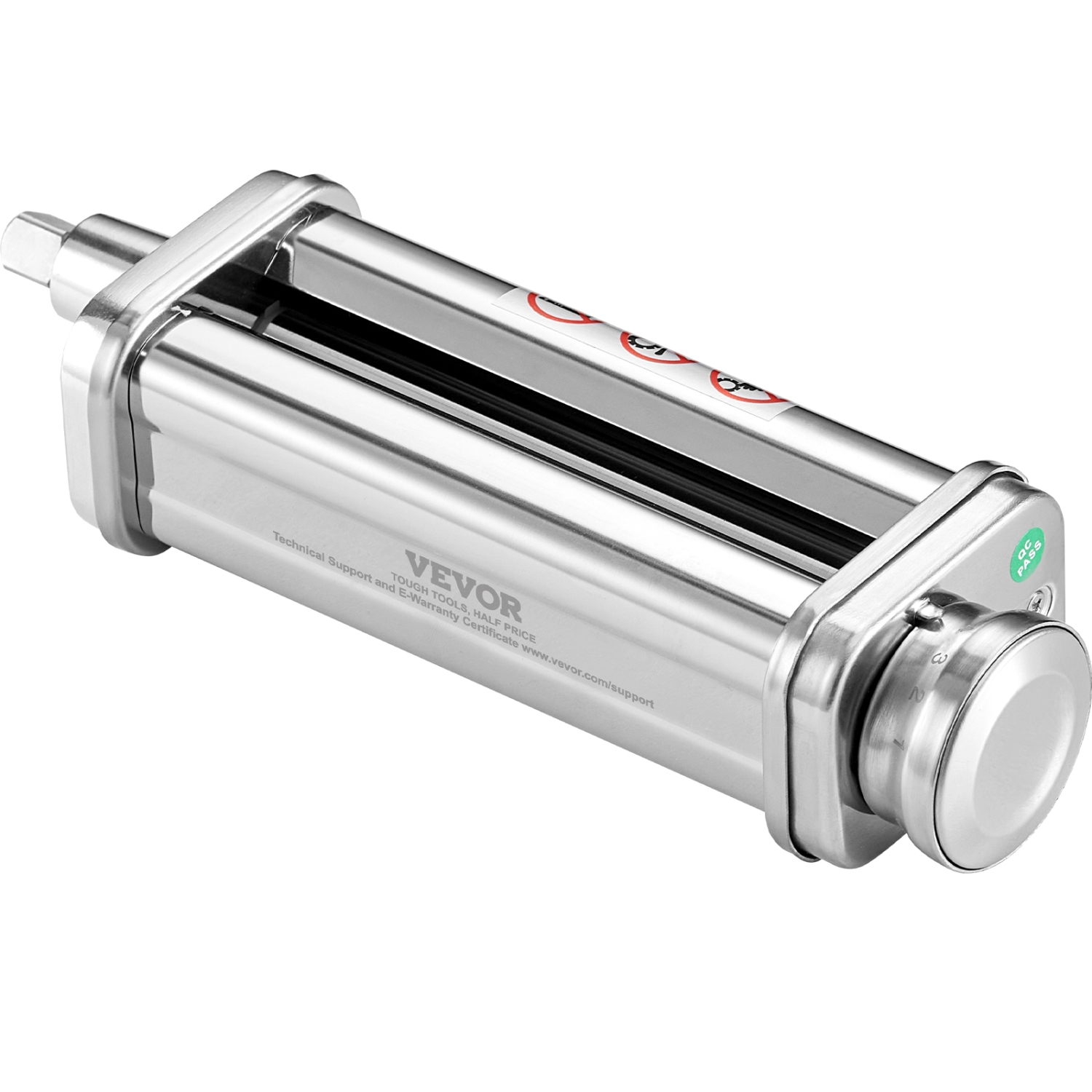 VEVOR Pasta Attachment for KitchenAid Stand Mixer, Stainless Steel Pasta Sheet Roller Attachment, Pasta Maker Machine Accessory with 8 Adjustable