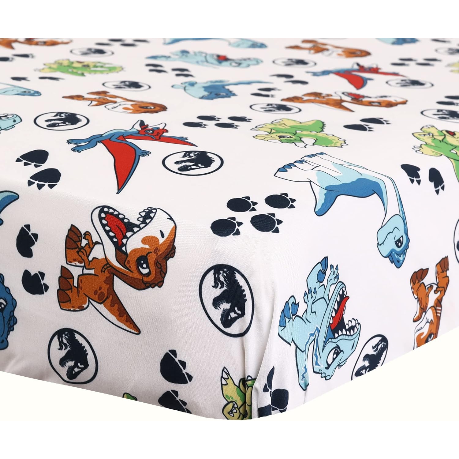 Ensemble de draps 3 pièces ultradoux et confortables pour enfants de Jurassic World - Couvre-lit, drap-housse et taie d'oreiller