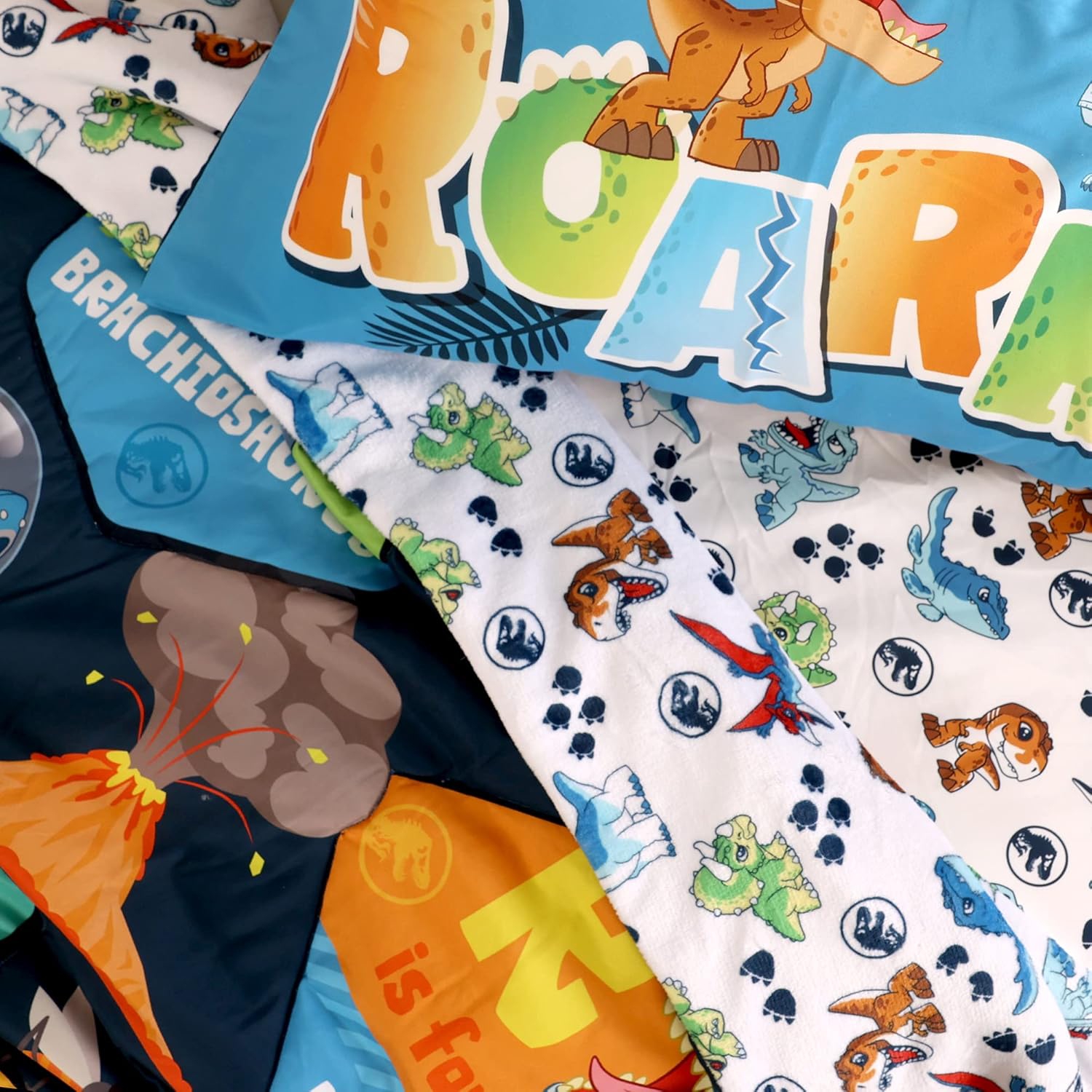 Ensemble de draps 3 pièces ultradoux et confortables pour enfants de Jurassic World - Couvre-lit, drap-housse et taie d'oreiller