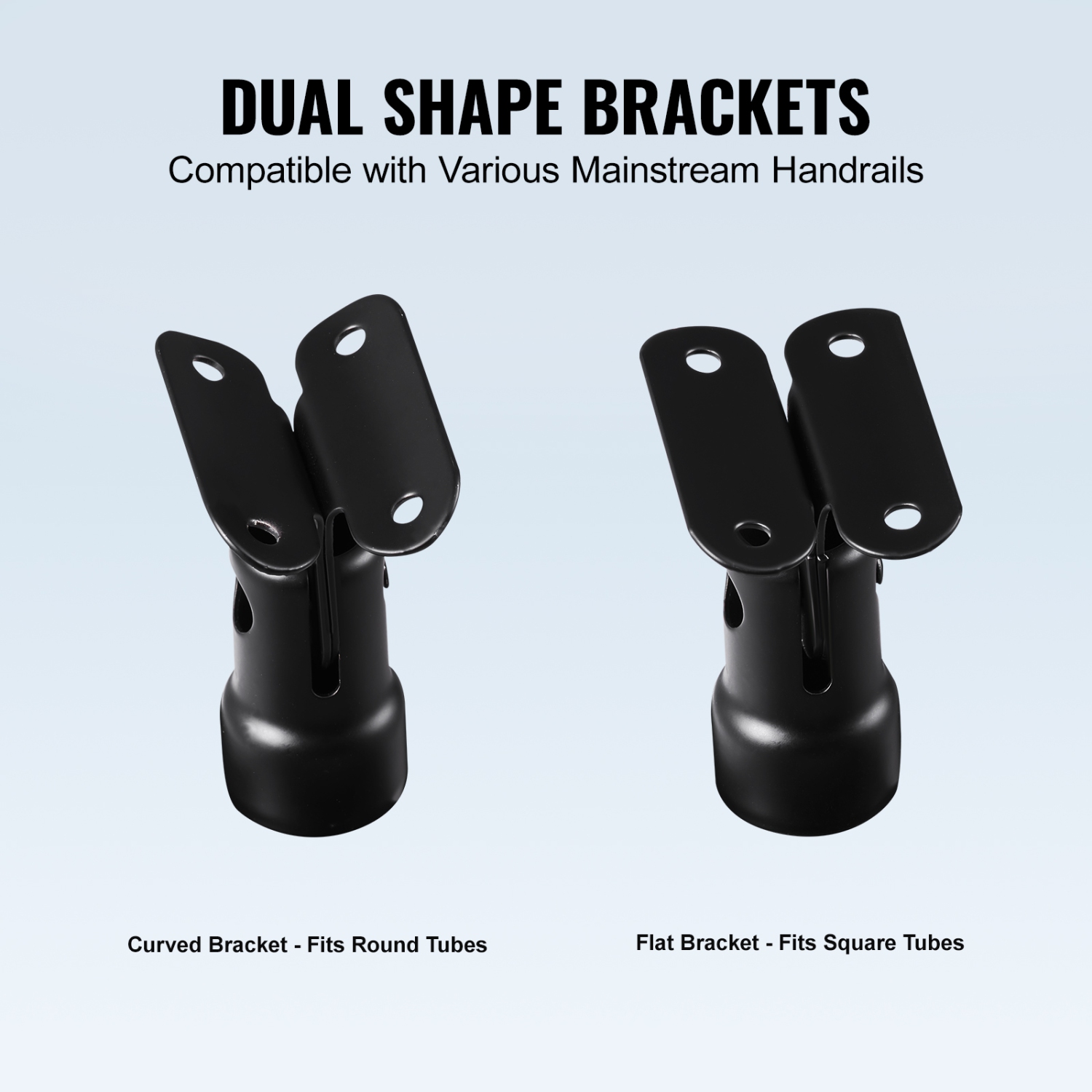 VEVOR 35.83" Height Glass Clamp, Glass Railing Bracket for 0.39 "-0.47 " Thickness Tempered Glass, 304 Stainless Steel Glass Mounting Clamp, Glass