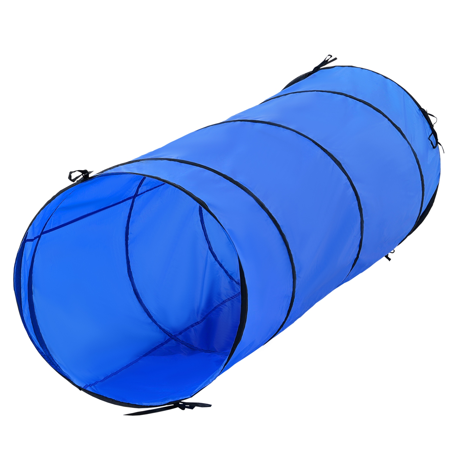 VEVOR Dog Agility Training Equipment, Obstacle Course 5 PCS Set with Adjustable High Hurdles,6 Weave Poles, Tunnel, Jump Ring, Pause Box, Whistle,