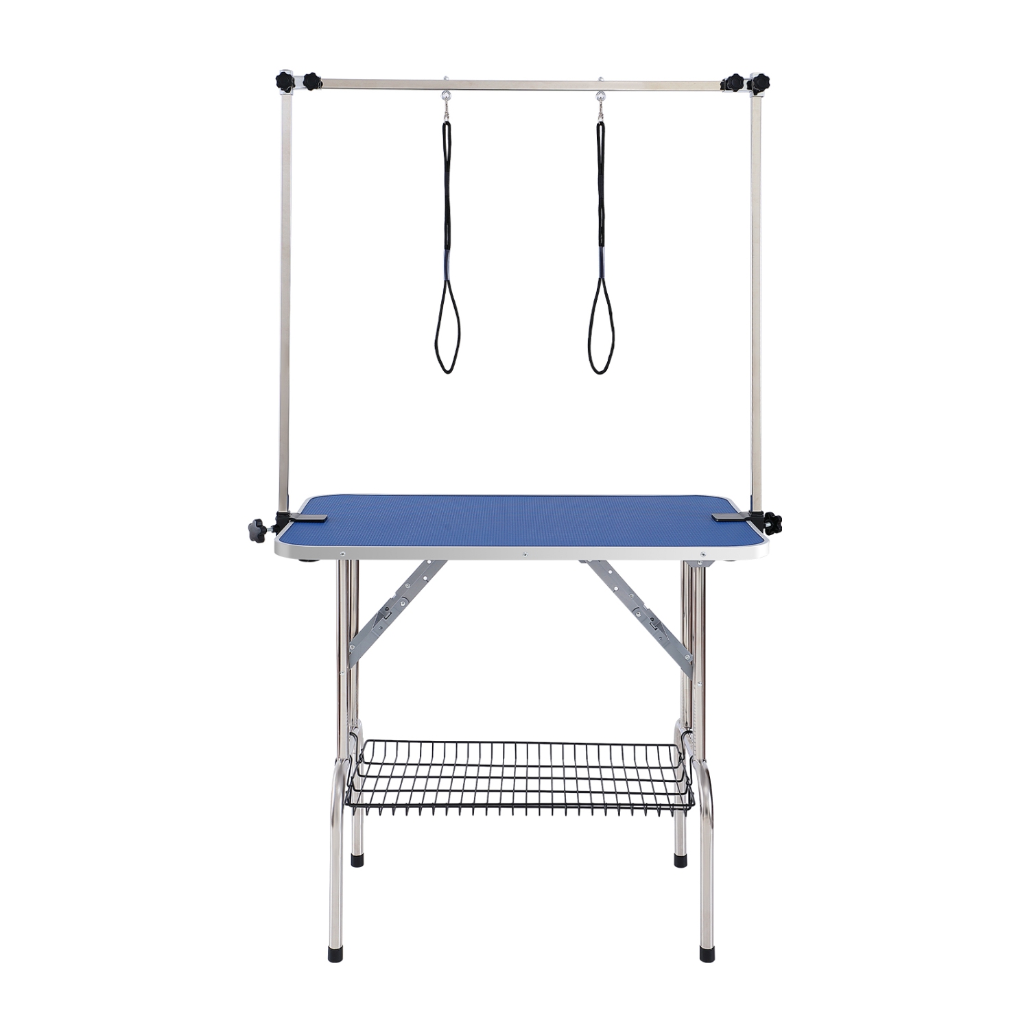 VEVOR 36''x24'' Pet Grooming Table Two Arms with Clamp, Foldable Pets Grooming Stand for Medium and Small Dogs, Free No Sit Haunch Holder with