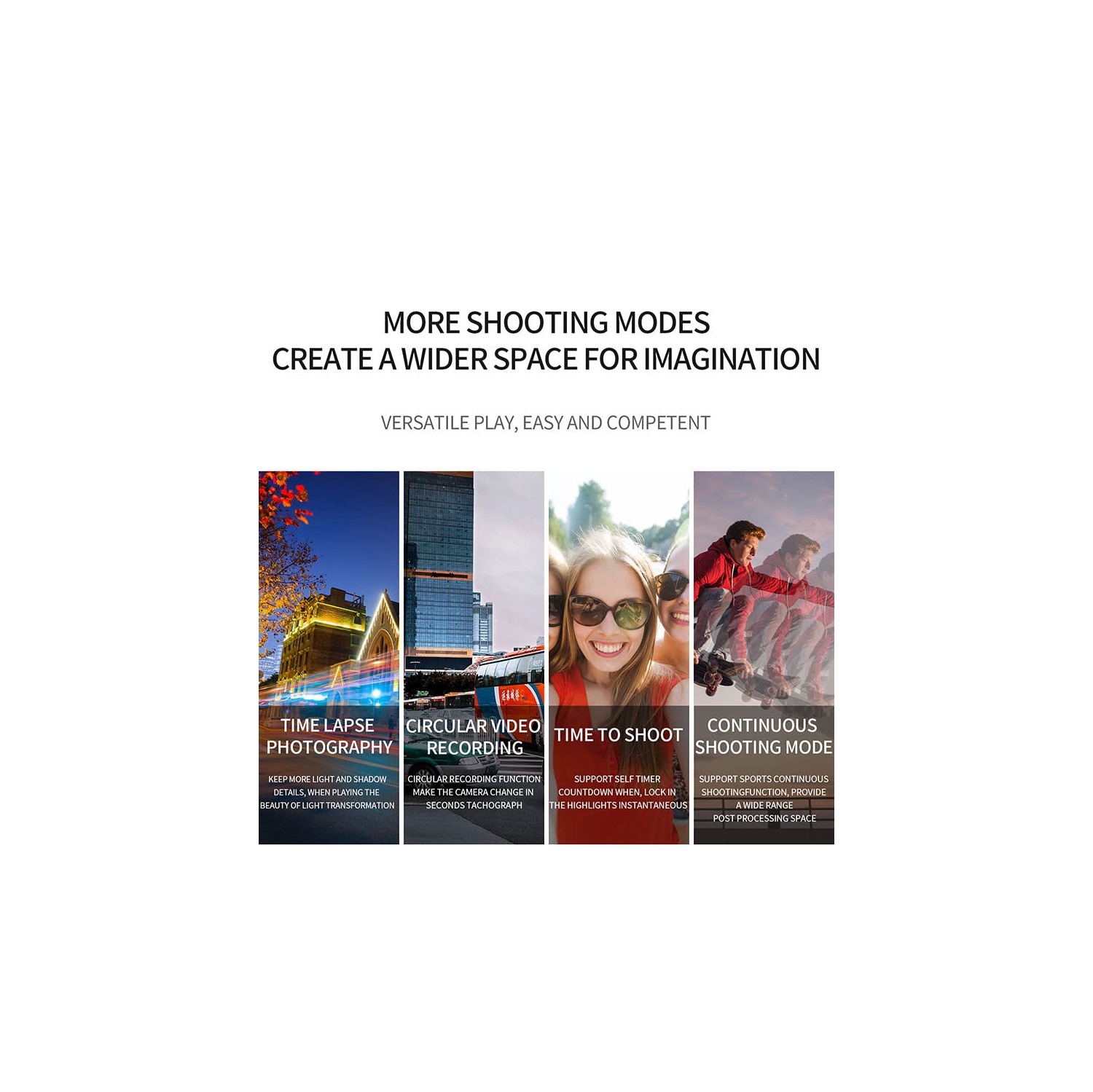 Black 4K HD Action Camera – 40MP, IP68 waterproof, 170° wide-angle lens camera