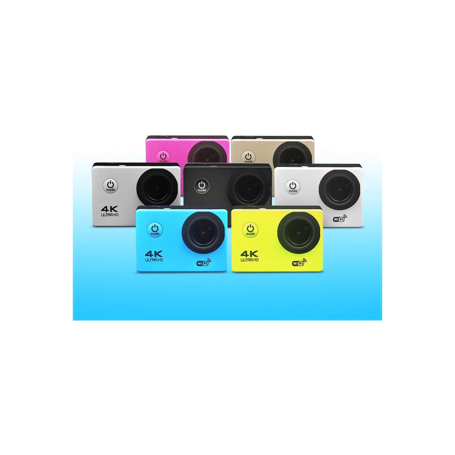 Mini 4K Sports Camera - 12MP, WiFi Control, Multiple Shooting Modes, 30M Waterproof for Adventures(gold)