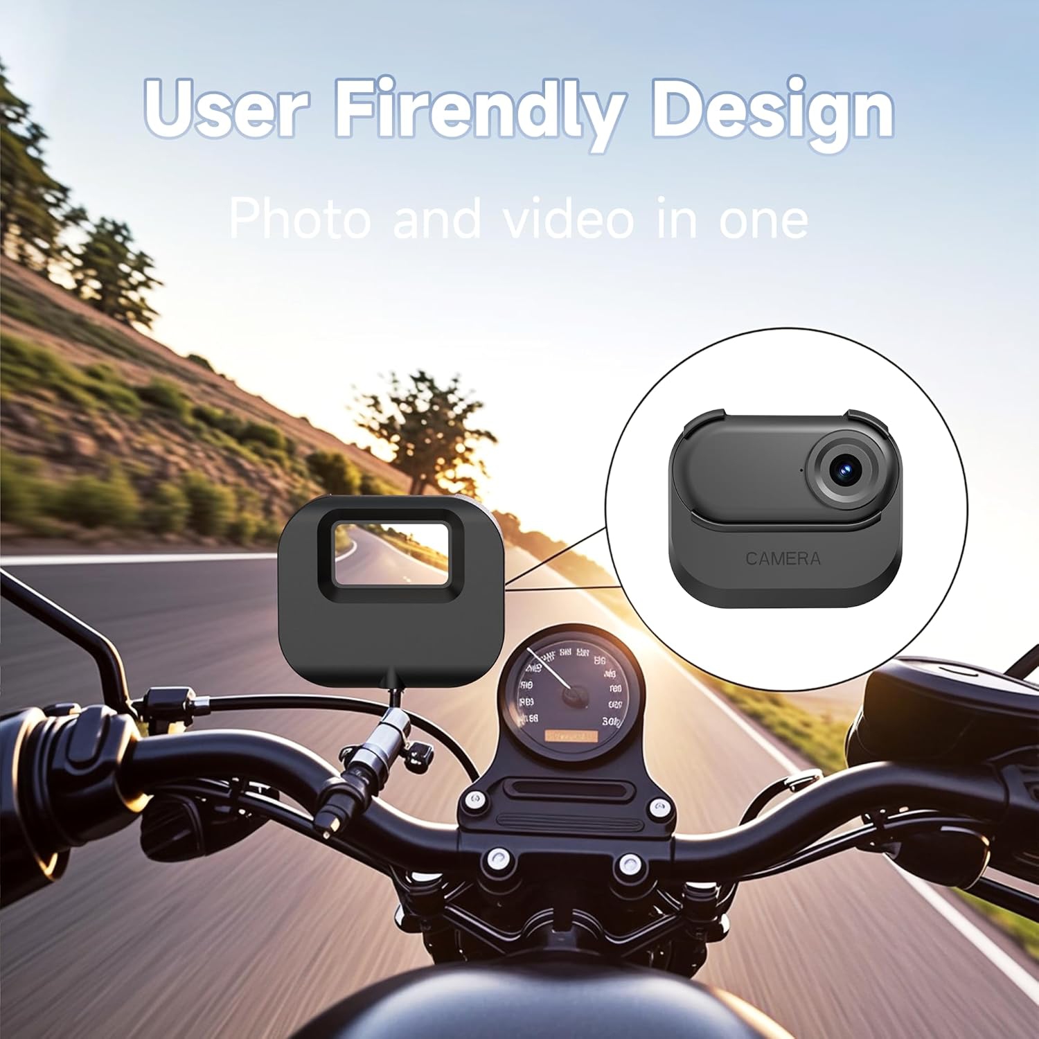 1080P Waterproof Thumb Action Camera with 32GB Card - 140 Min Battery, Mountable for Sports & Vlogging（white）