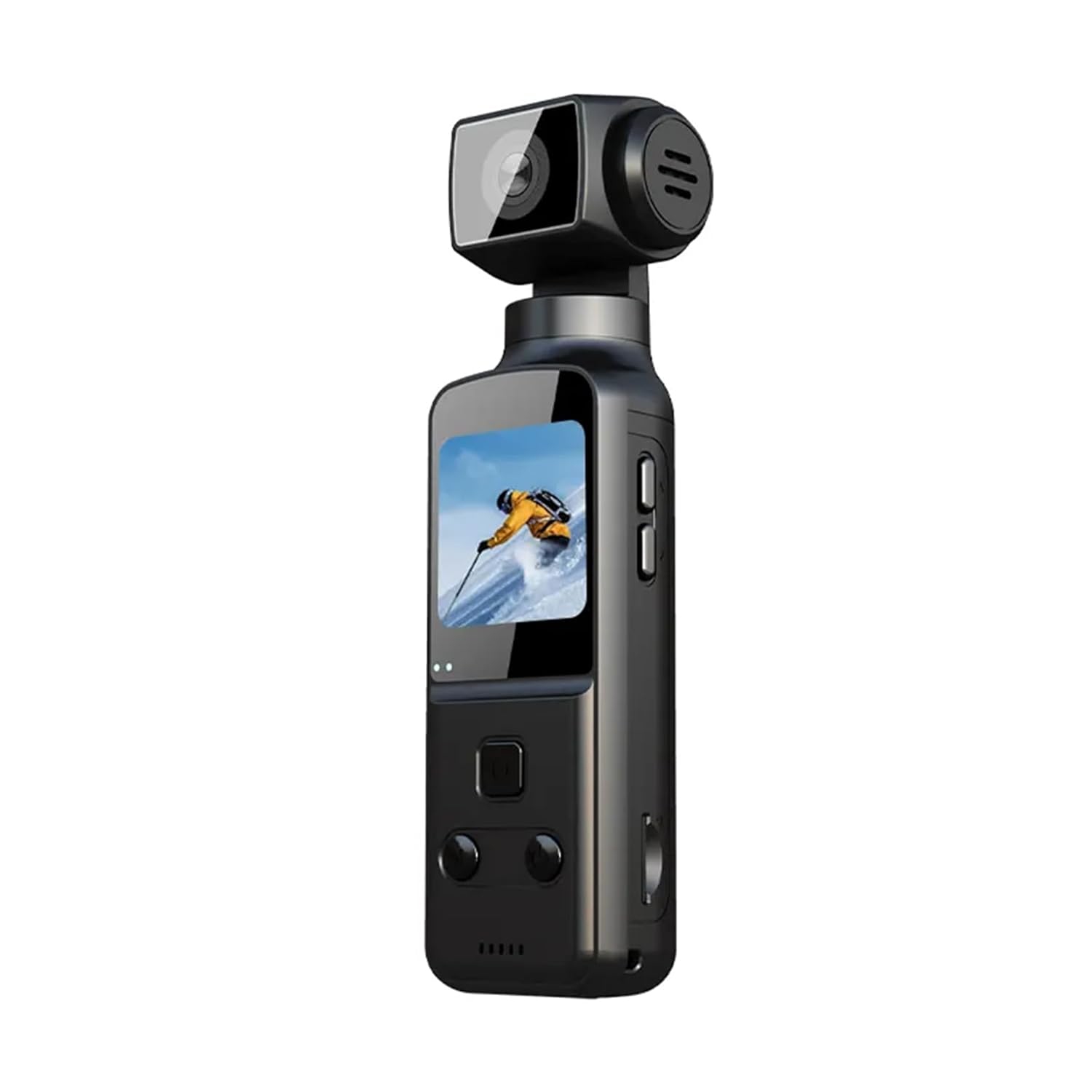 Magic Cube Pocket Camera 4K Ultra HD Pocket Camera 270° Rotatable Pocket Camera Suitable for Outdoor, Cycling, Diving, Filming [Without TF Card]
