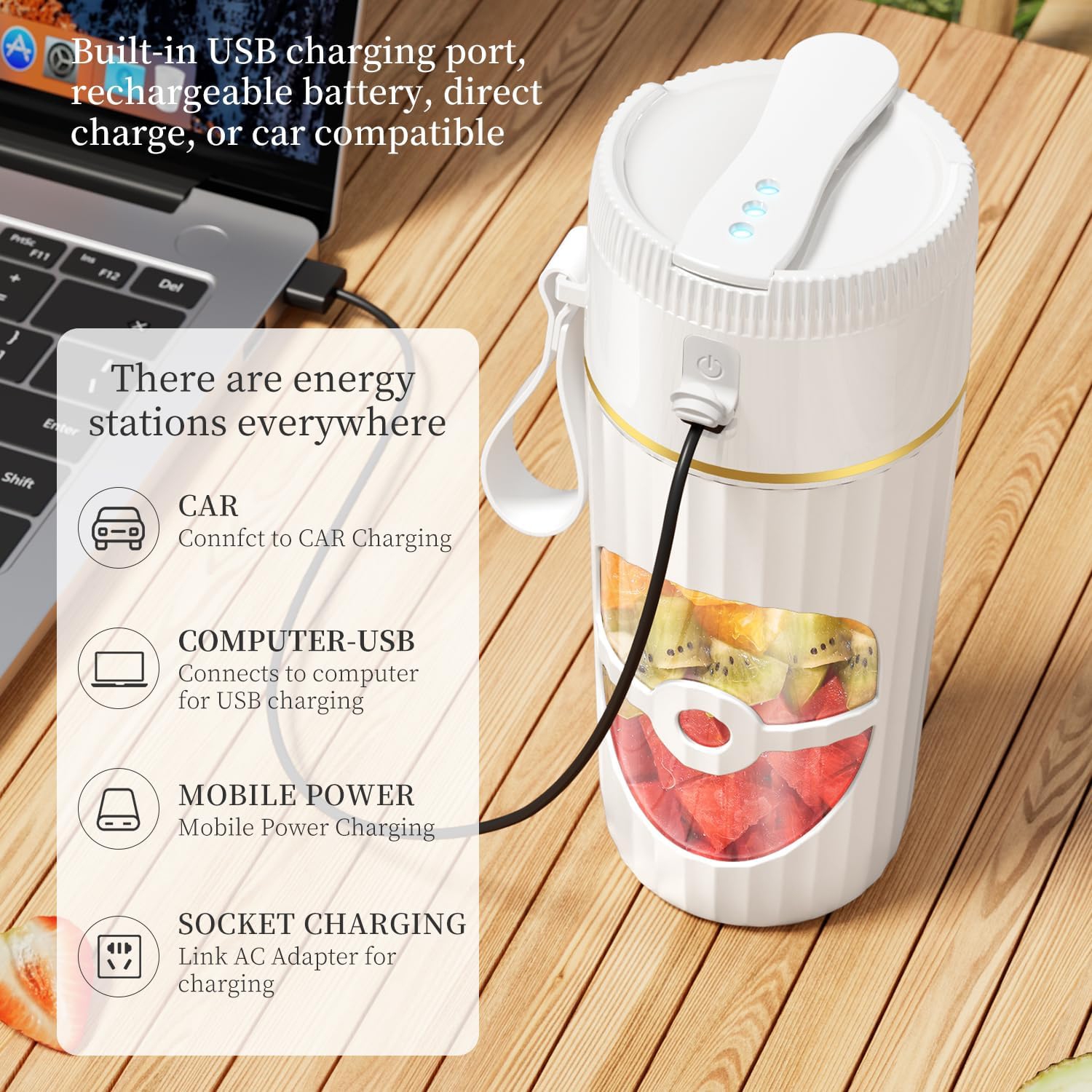 Mini Electric Juicer Wireless Portable Handheld Juice Cup Multifunctional Small Household Portable Juicer