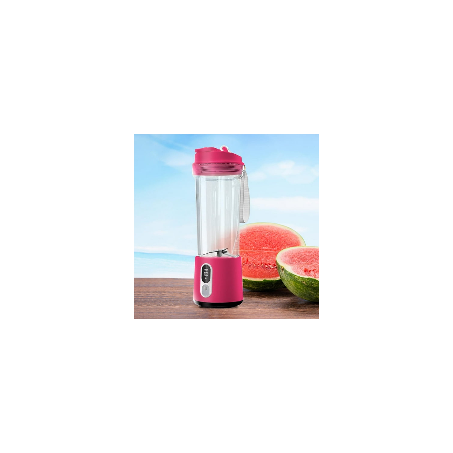 Portable blender mixer juicer cup smoothie fruit milkshake food blender fruit pink