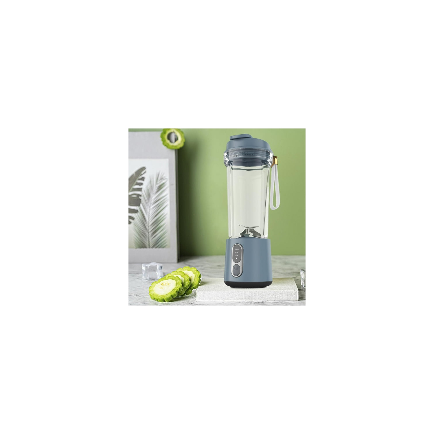 Portable blender mixer juicer cup smoothie fruit milkshake food blender fruit grey