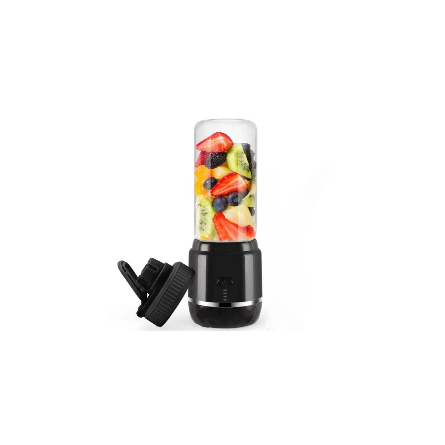 Electric Mini Rechargeable Juicer Rechargeable Portable Handheld - black