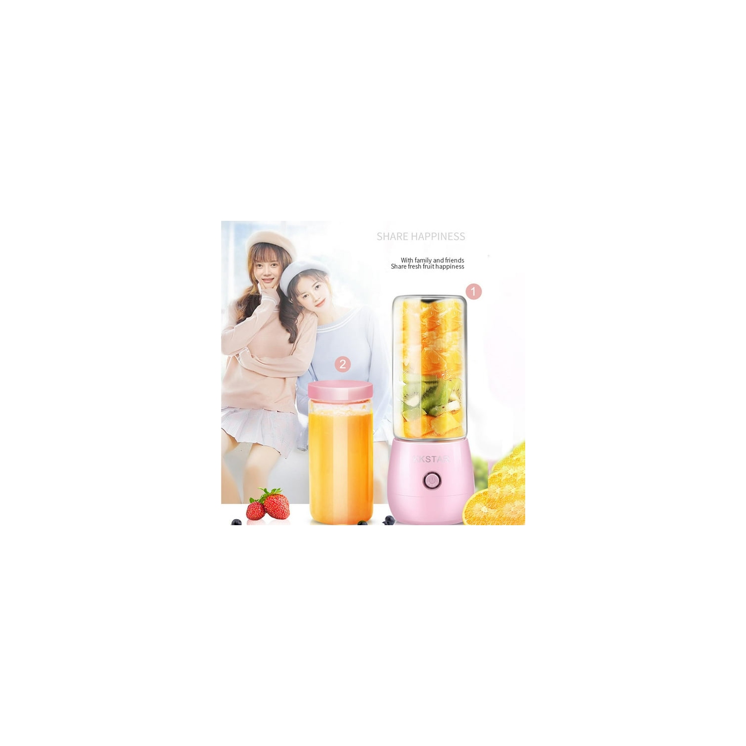 Portable Travel Blender | USB Rechargeable Handheld Juicer - Powerful Smoothie Blender, Kitchen Gadget for Outdoor Travel and Home Use