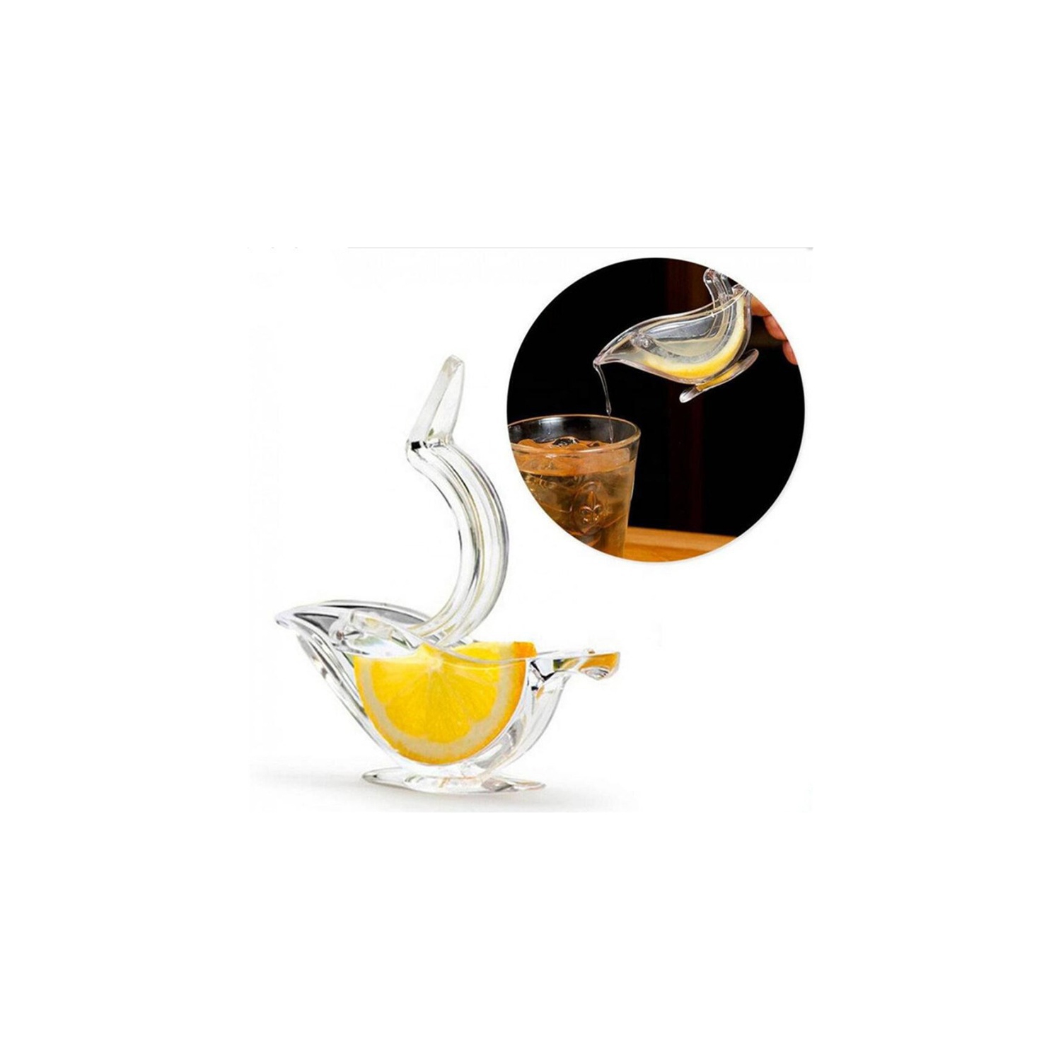Acrylic lemon juicer Manual transparent small fruit juicer Portable manual lemon squeezer