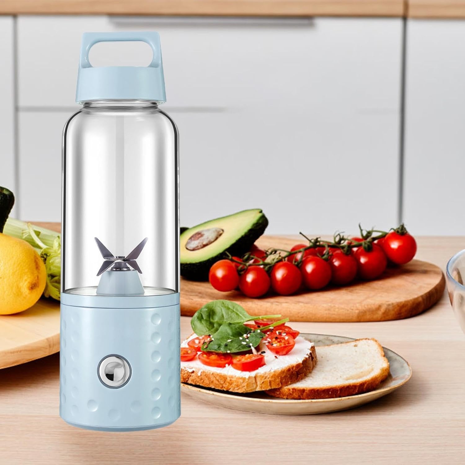 Juicer charging juicer small crushed ice juicer cup wholesale portable juicer home——blue