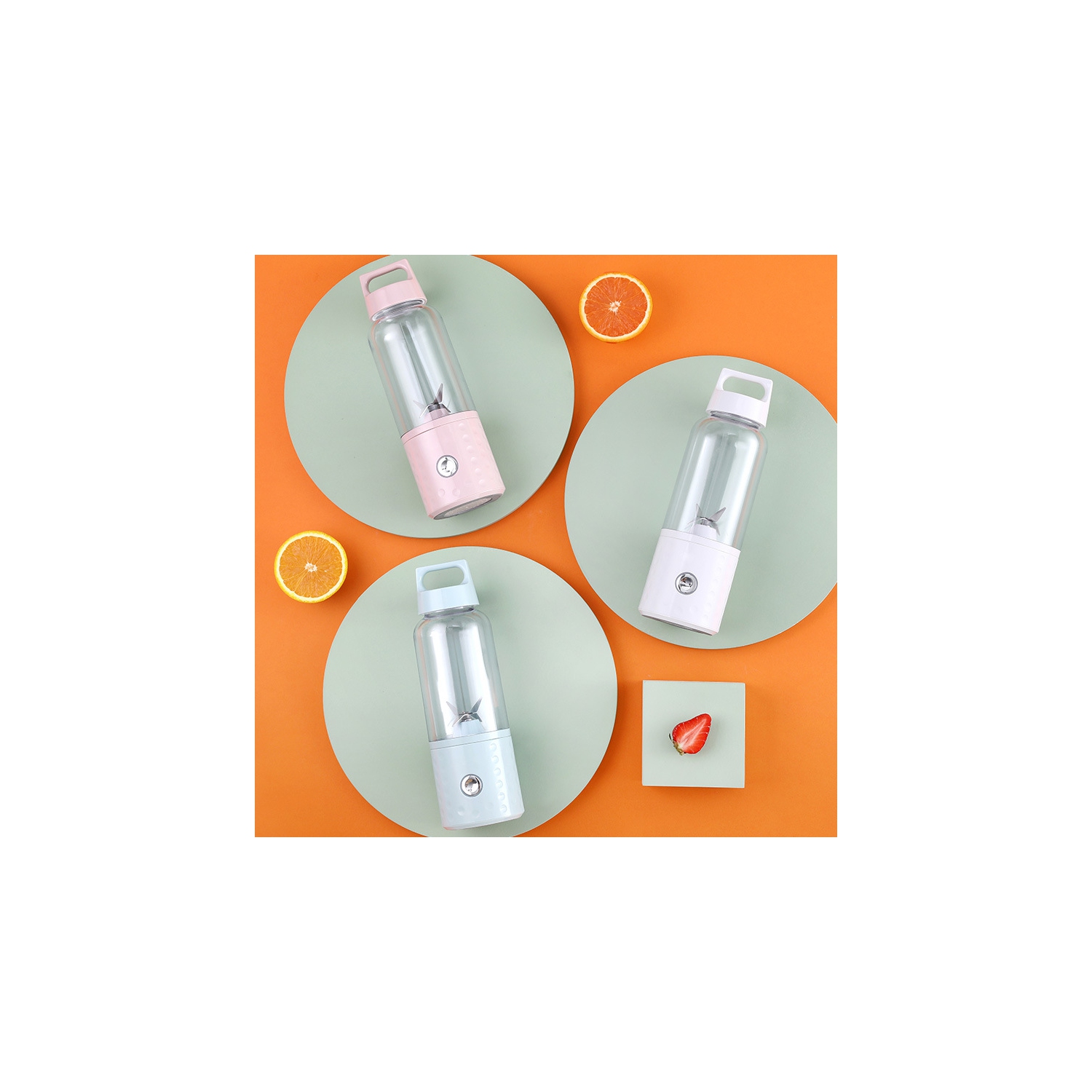 Juicer charging juicer small crushed ice juicer cup wholesale portable juicer home——blue