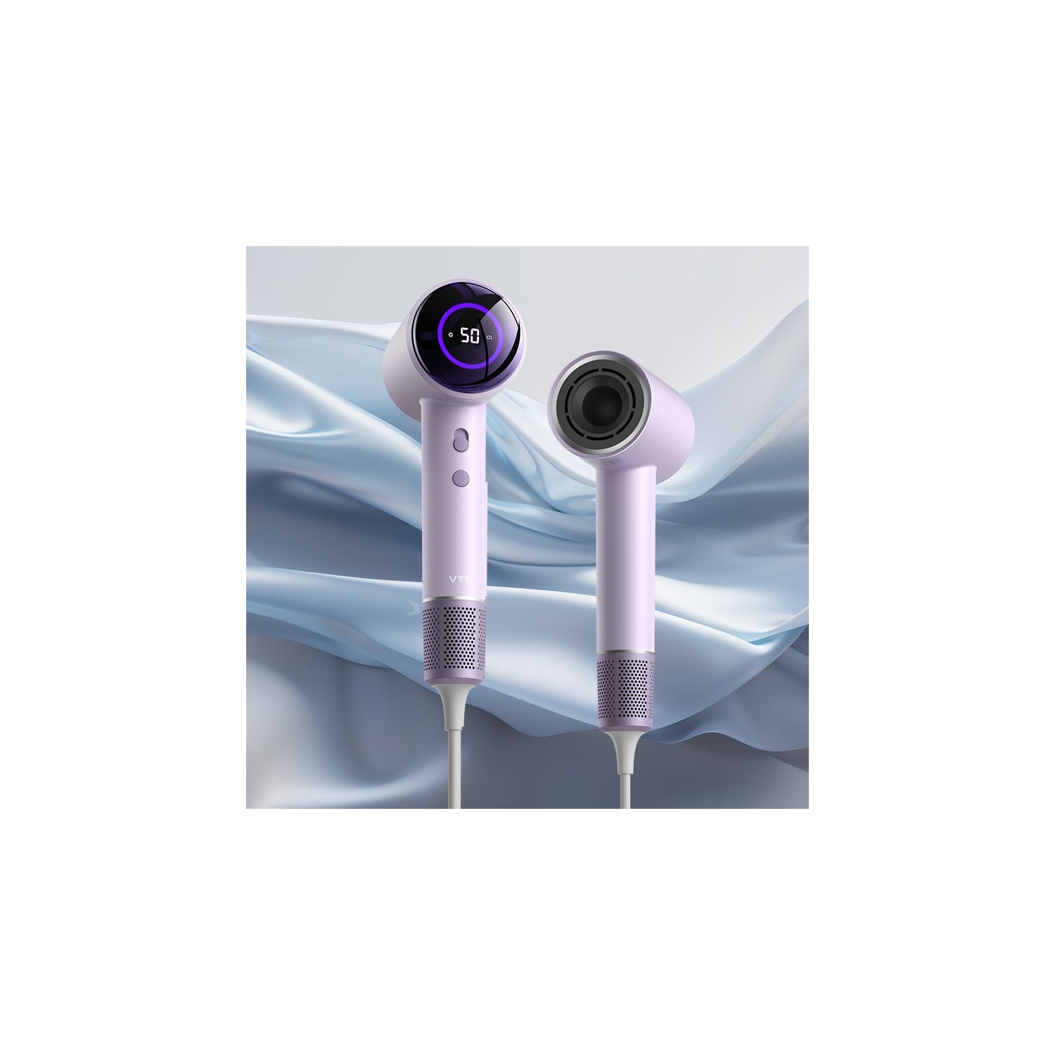 Hair Dryer, 1600W Professional High Speed ​​Ionic Hair Dryer, LED Display, High Speed ​​Noise Reduction Hair Dryer with Magnetic Nozzle, Great for