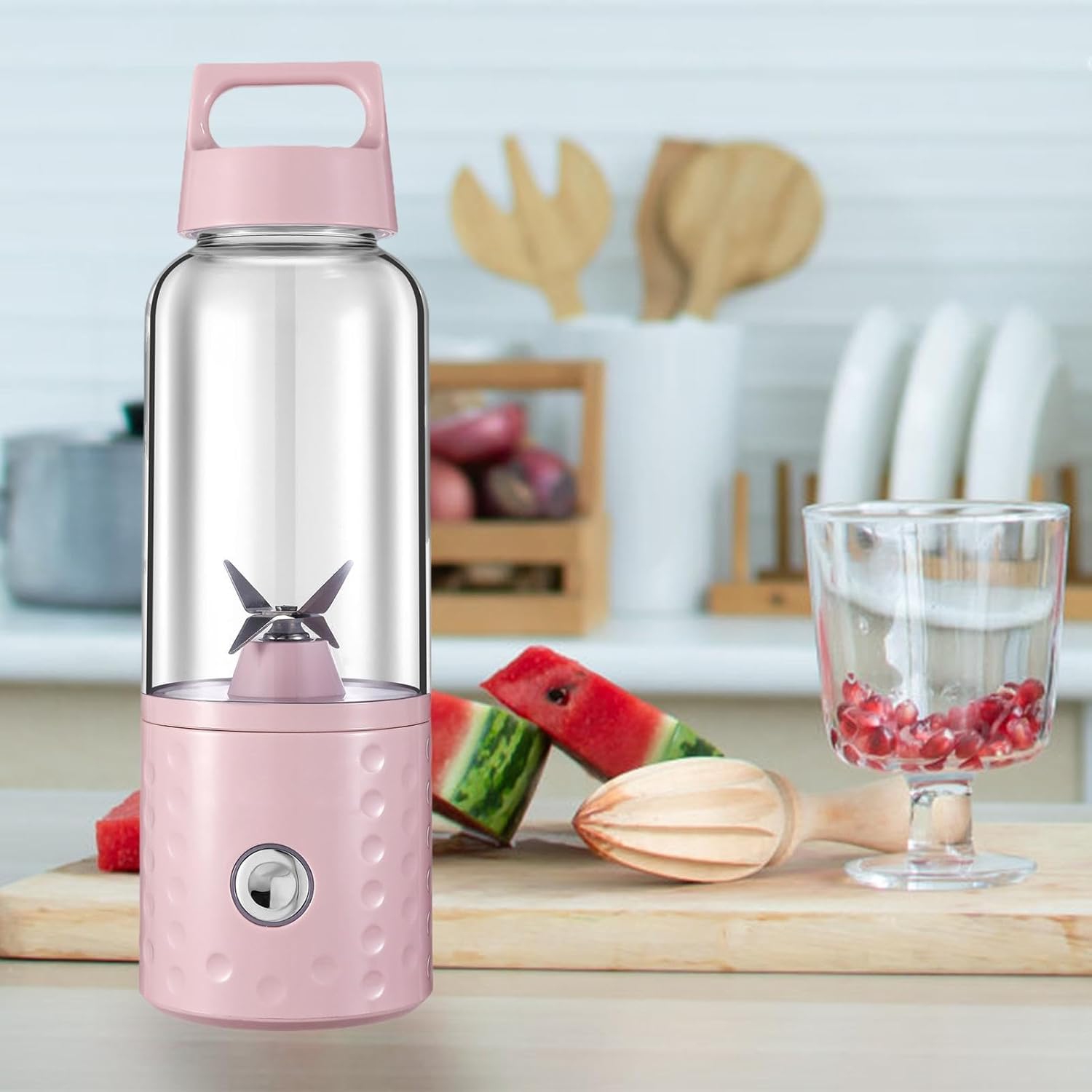 Juicer charging juicer small crushed ice juicer cup wholesale portable juicer home——Pink
