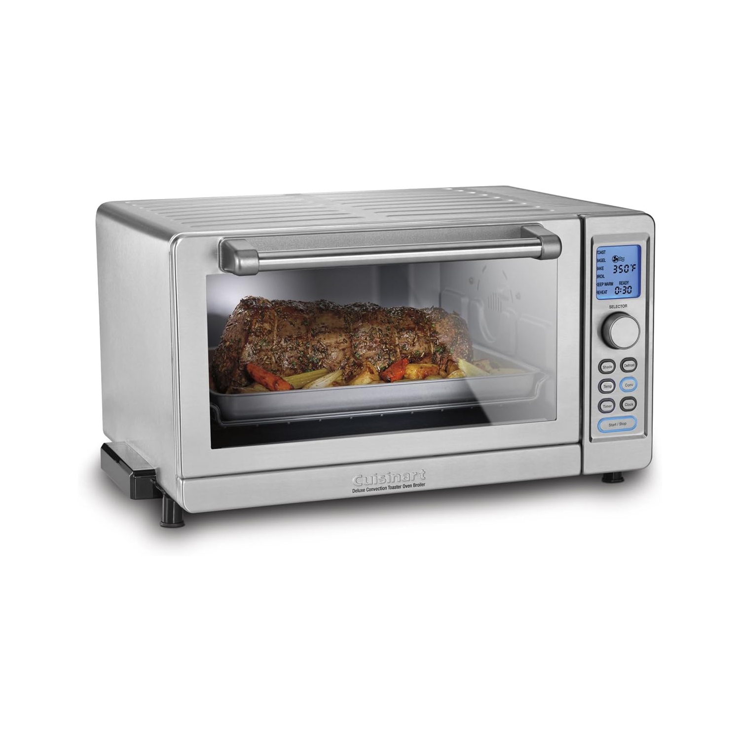 Cuisinart Deluxe Convection Toaster Oven Broiler, 9 Cooking Functions, 1800W, Brushed Silver