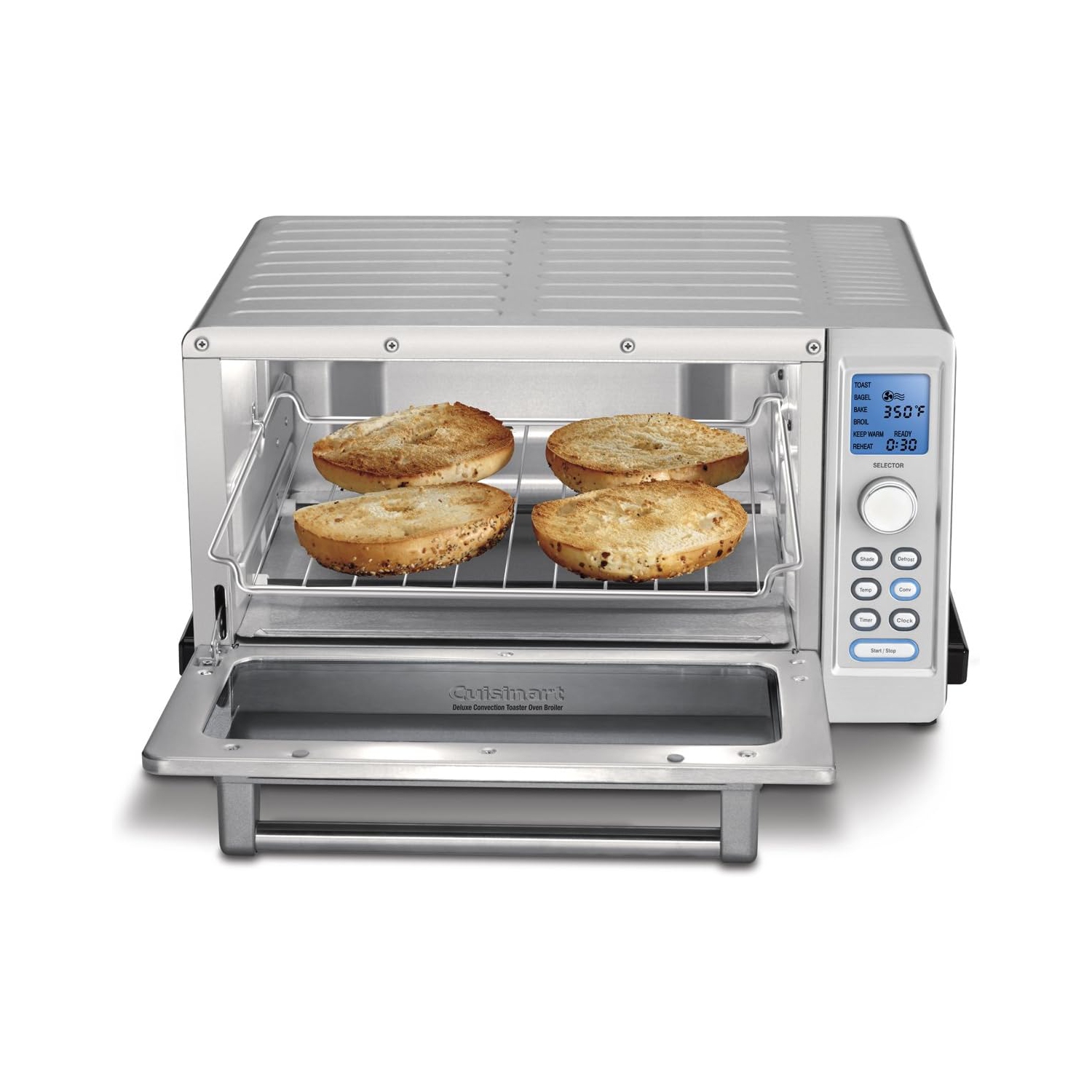 Cuisinart Deluxe Convection Toaster Oven Broiler, 9 Cooking Functions, 1800W, Brushed Silver