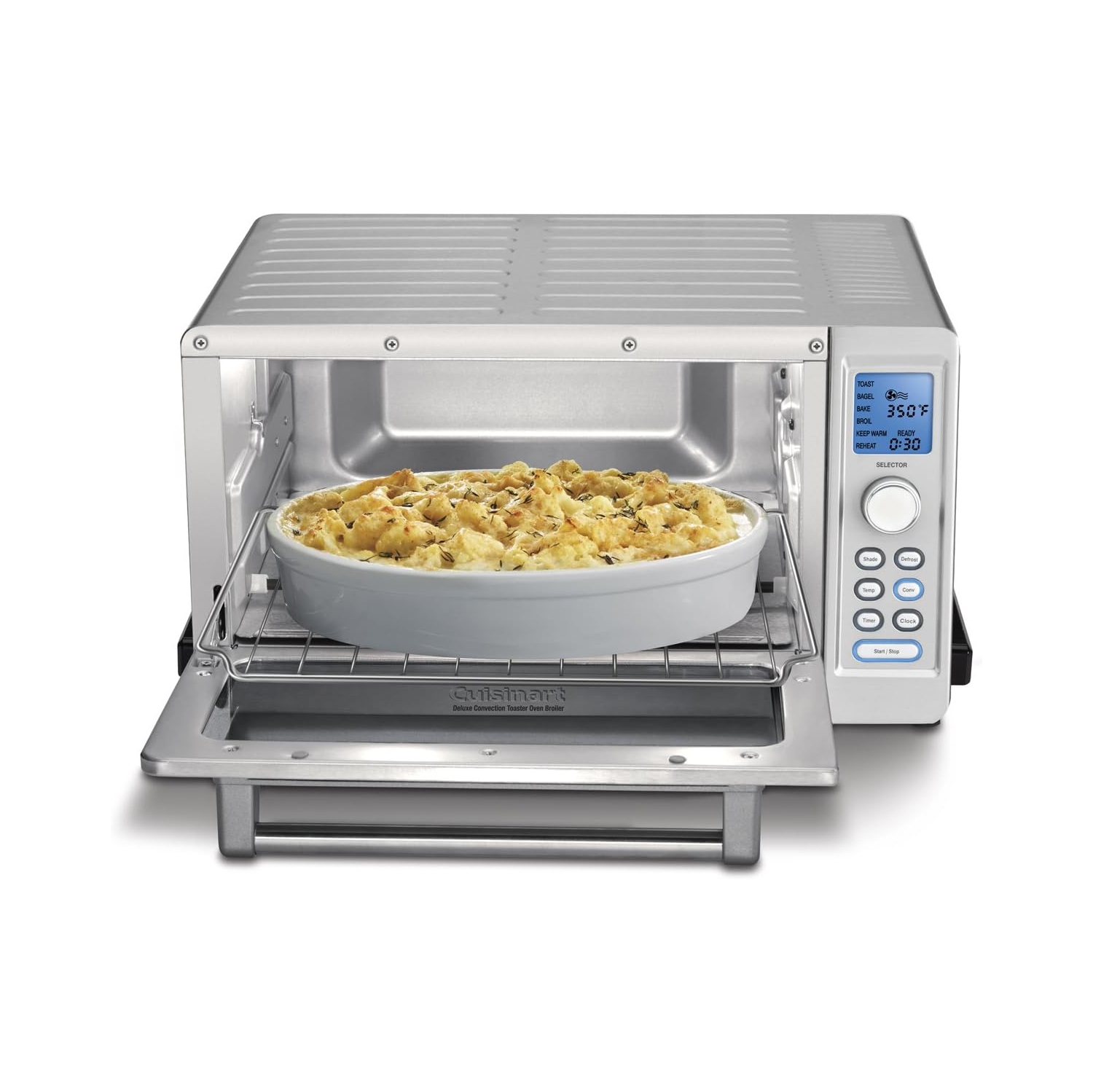 Cuisinart Deluxe Convection Toaster Oven Broiler, 9 Cooking Functions, 1800W, Brushed Silver