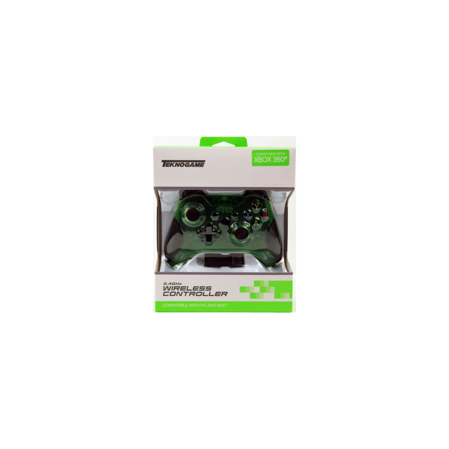 Manette de jeu sans fil vert clair pour Xbox 360