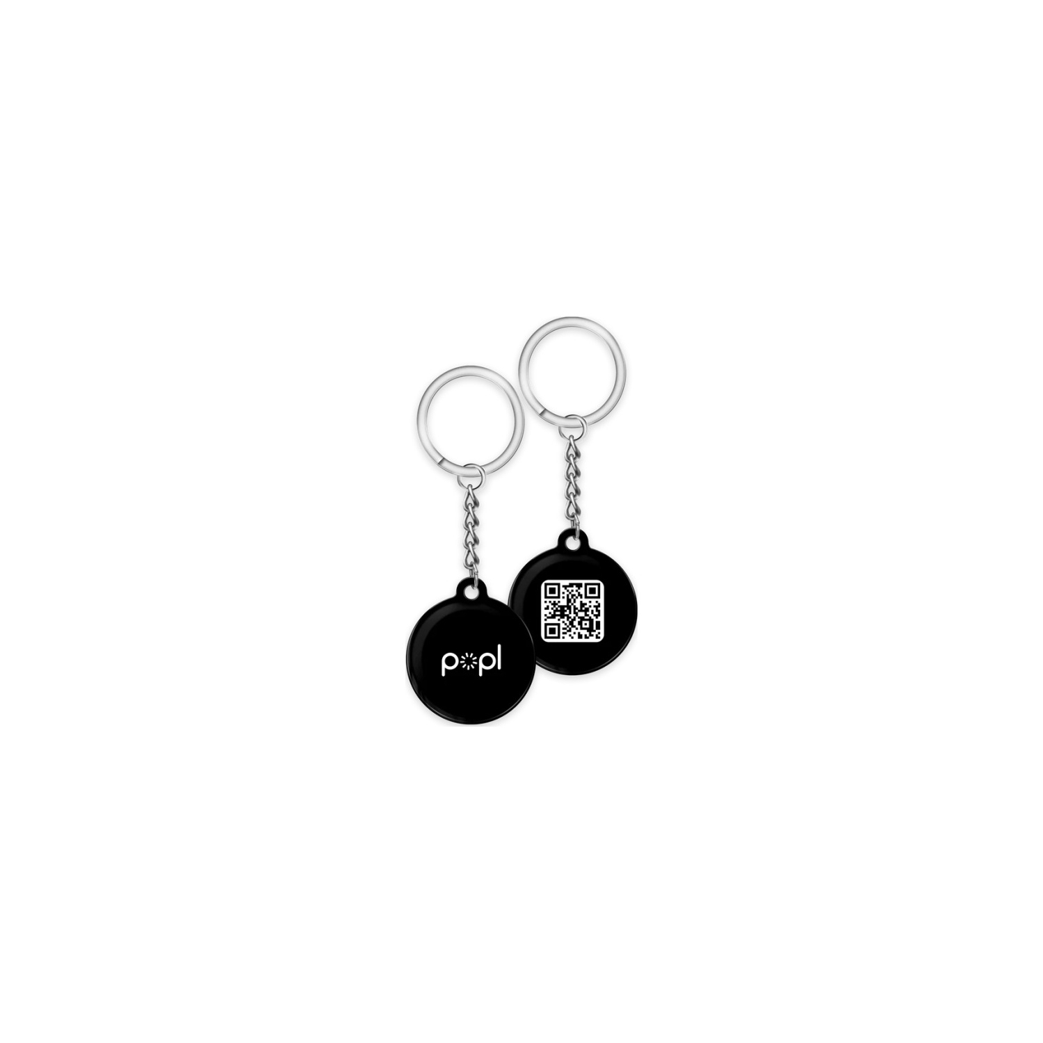 POPL Digital Business Card Black Keychain