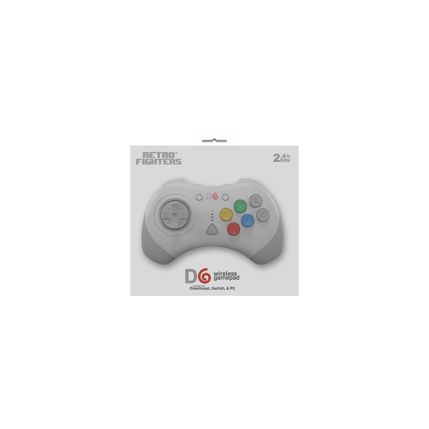 White D6 Dreamcast Wireless Controller for Dreamcast, Switch and PC