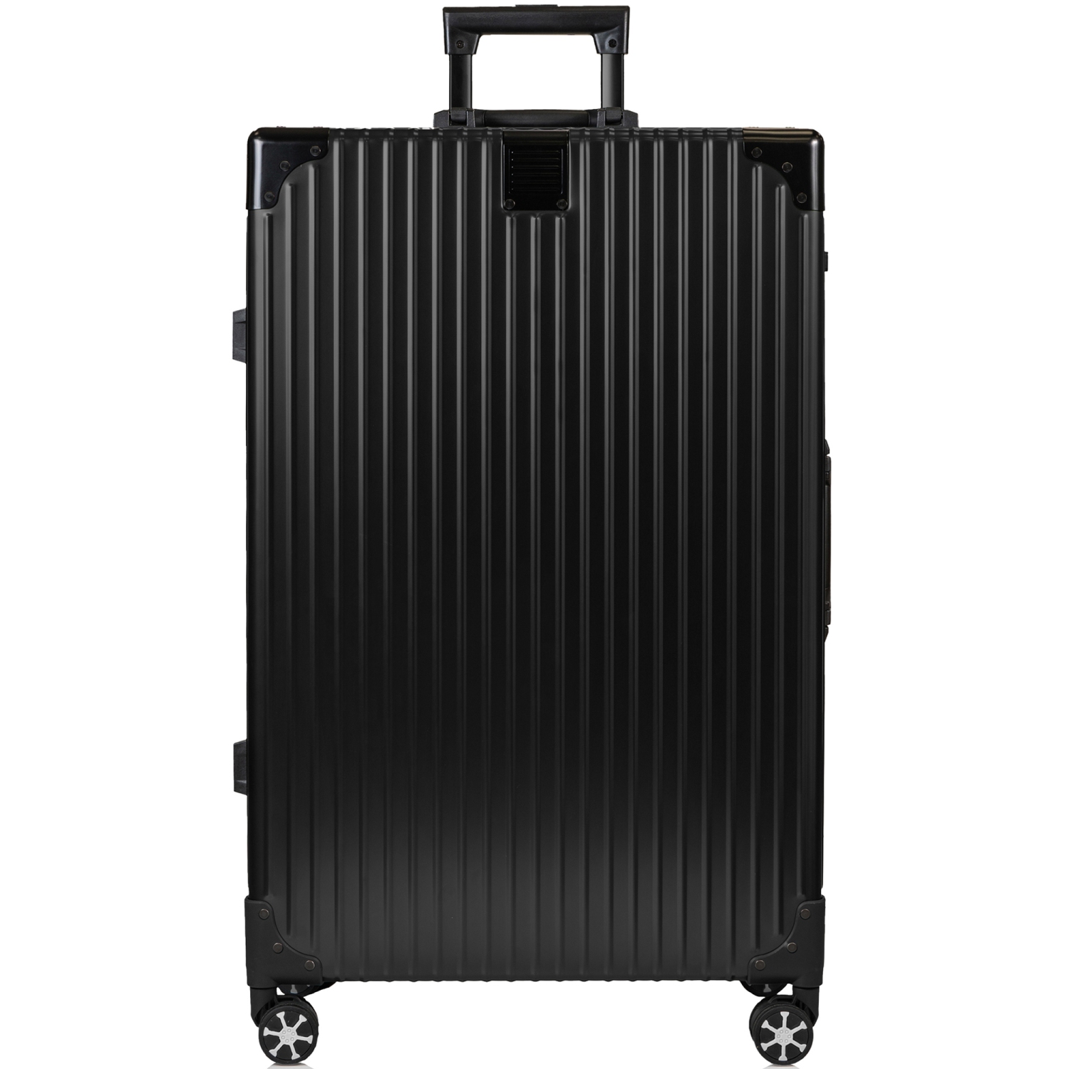 CHAMPS Elite Aluminum 2-Piece Luggage Set -Black