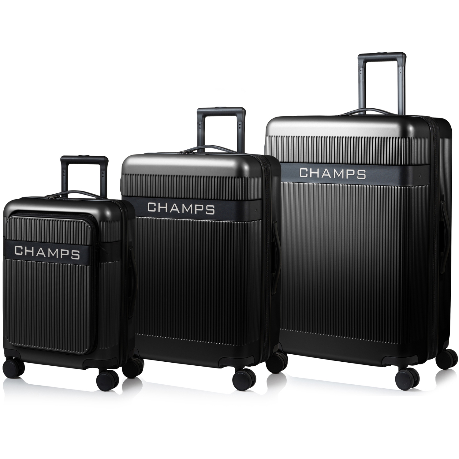 Ensemble de 3 valises Onyx II DE CHAMPS - Noir