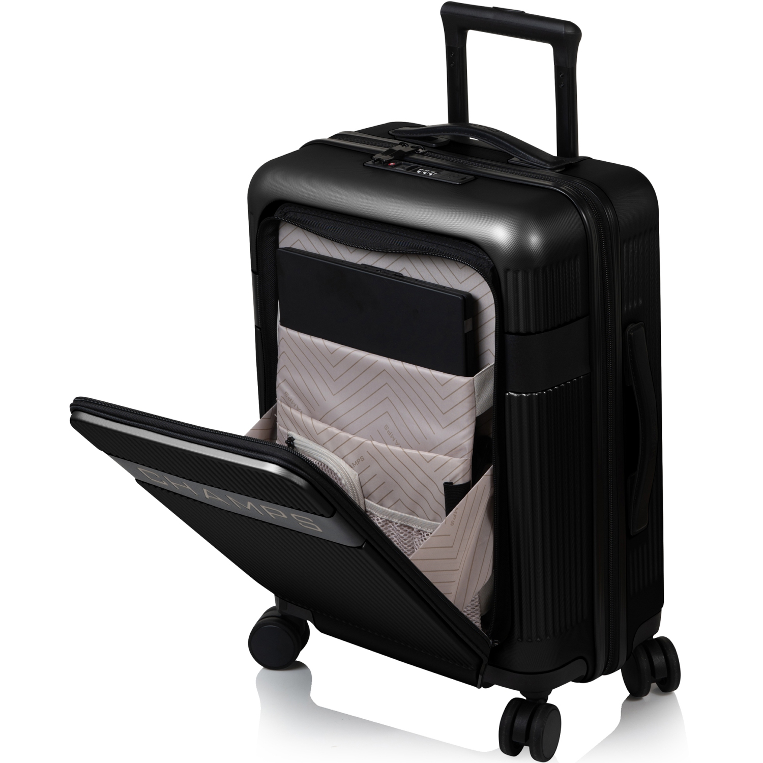 Ensemble de 3 valises Onyx II DE CHAMPS - Noir