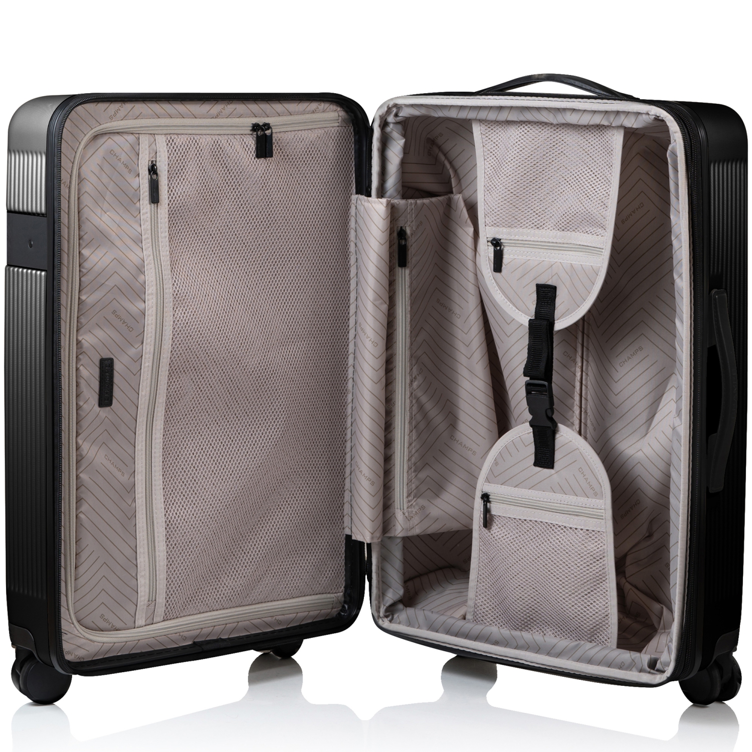 Ensemble de 3 valises Onyx II DE CHAMPS - Noir
