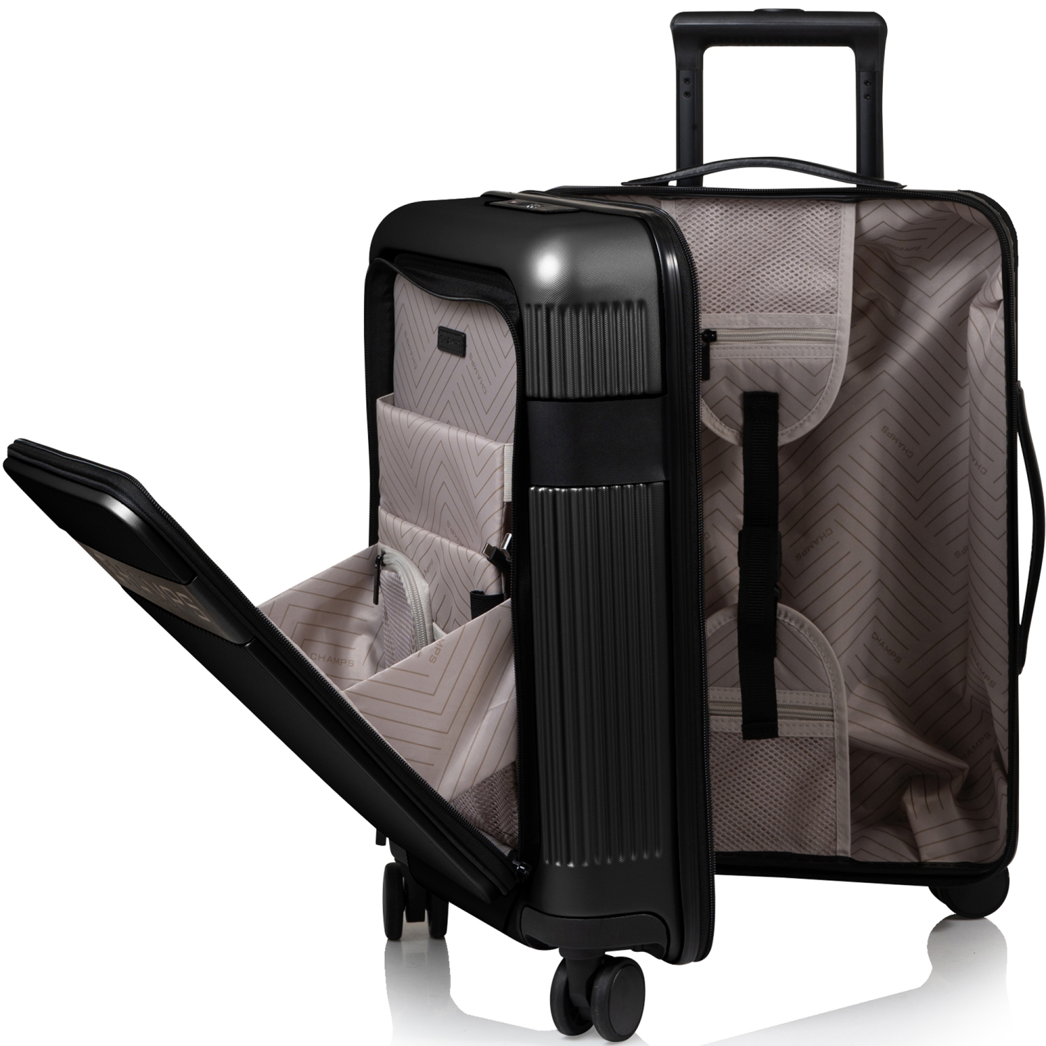 Ensemble de 3 valises Onyx II DE CHAMPS - Noir