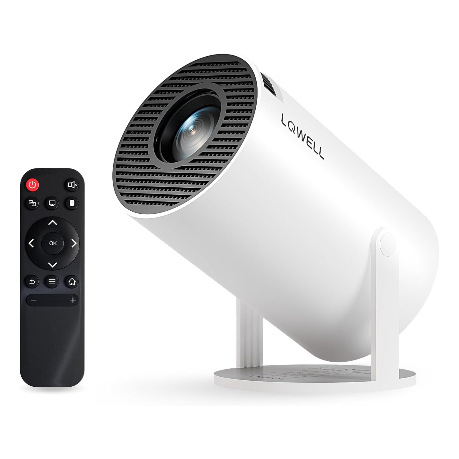 Mini projecteur LQWELL avec Wi-Fi 5G, BT5.0, correction automatique de la distorsion trapézoïdale, écran 130 pouces, prise en charge 4K, HDMI,