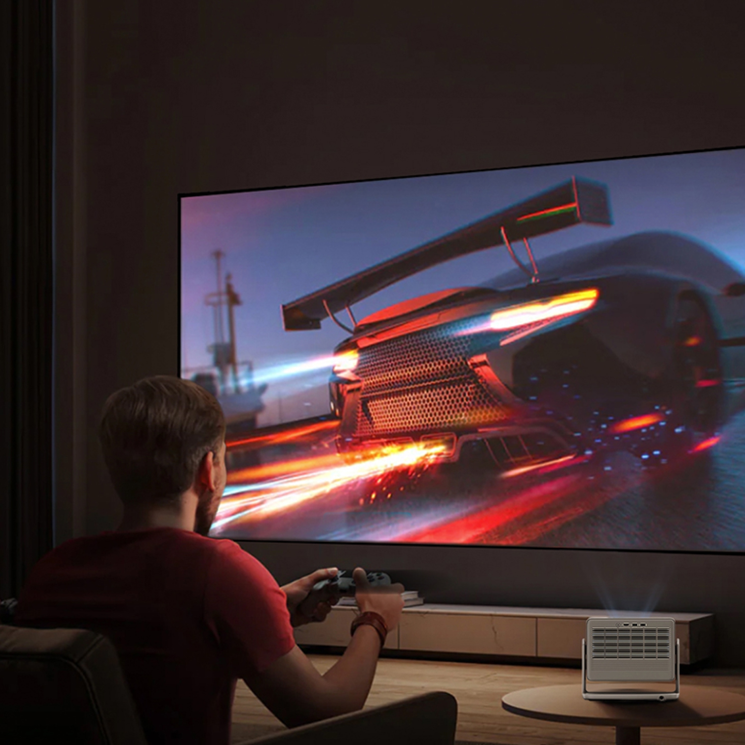 L'écran de projection à cadre fixe de 100&nbsp;po Everglow de MUBU – Prêt pour la 4K, contraste élevé, cadre mince