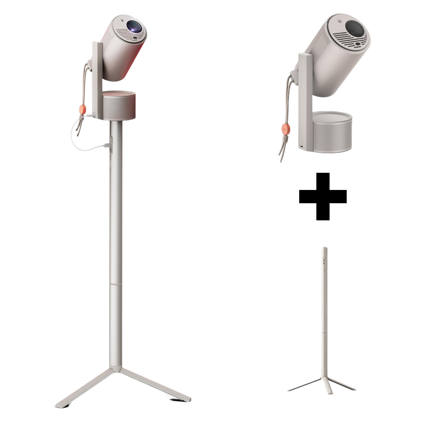 Open Box - XGIMI MoGo 3 Pro Home Projector + PowerBase Stand Bundle, Home Theatre Projector, Portable for Outdoor Movies, 4k Support,