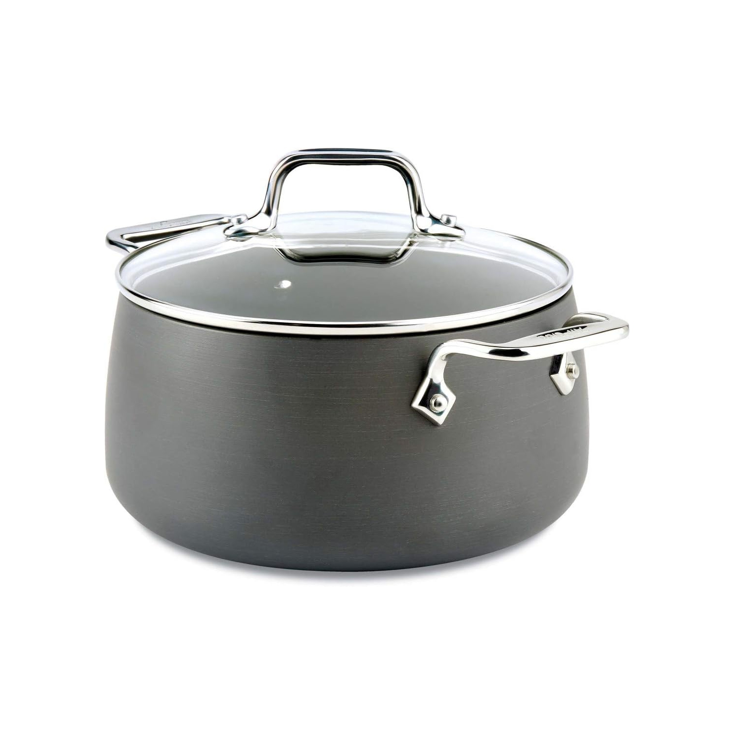 All-Clad HA1 Hard Anodized Nonstick 4-Quart Stockpot, Induction Compatible, Oven Safe, Black