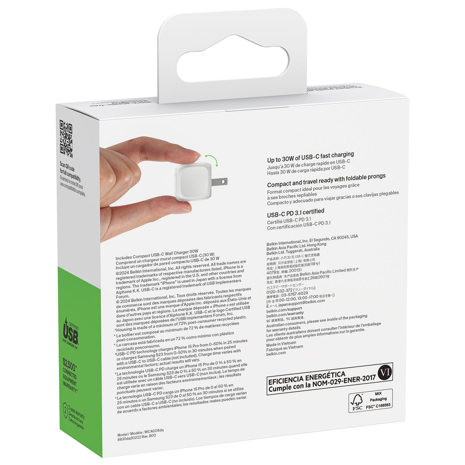 Belkin 30W USB-C Wall Charger - White