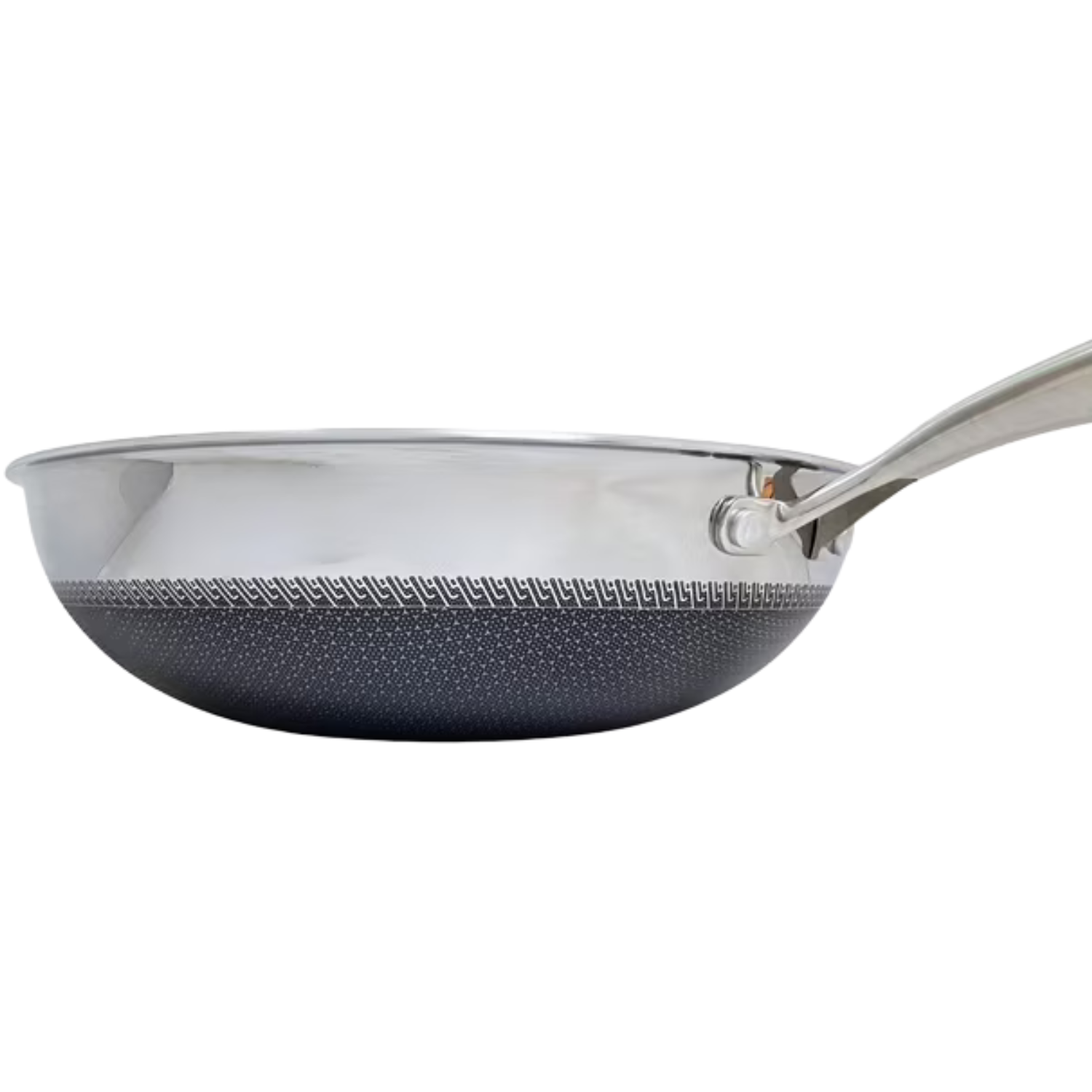 Kitchen Star Tri-Ply Stainless Steel 32 CM Honeycomb Wok