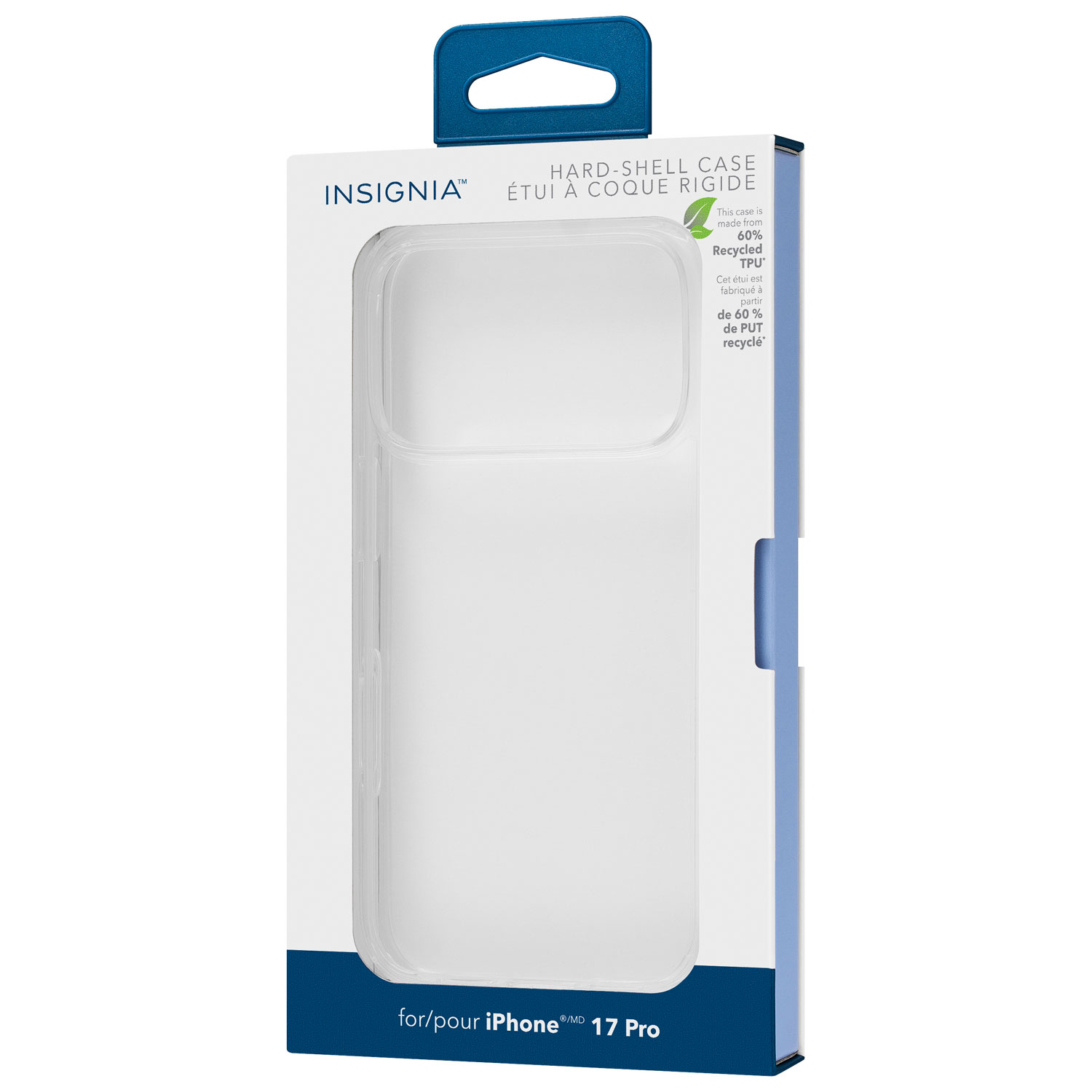 Étui rigide ajusté d'Insignia pour iPhone 17 Pro - Transparent - Exclusivité de Best Buy