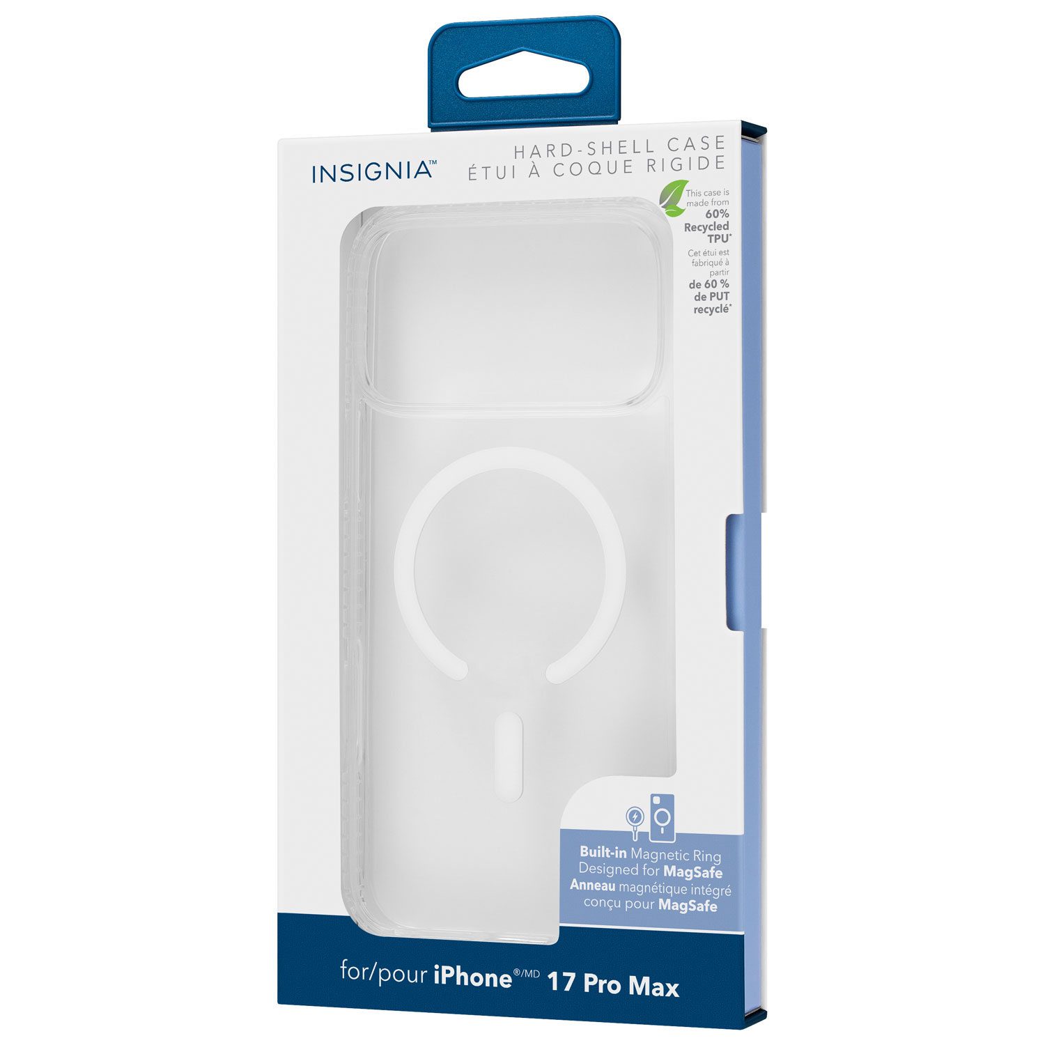 Étui rigide ajusté d'Insignia avec MagSafe pour iPhone 17 Pro Max - Transparent - Exclusivité de Best Buy