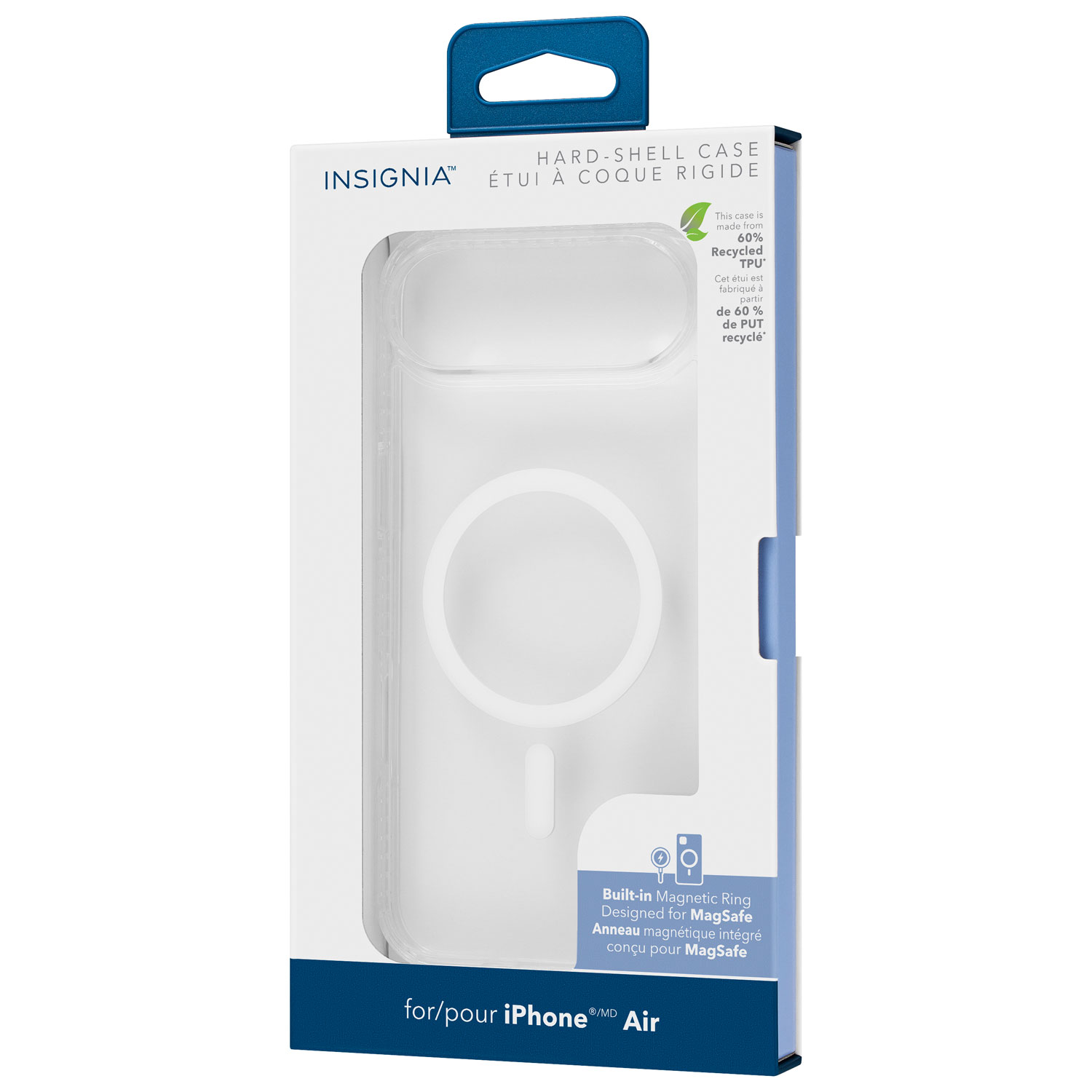 Étui rigide ajusté d'Insignia avec MagSafe pour iPhone Air - Transparent - Exclusivité de Best Buy