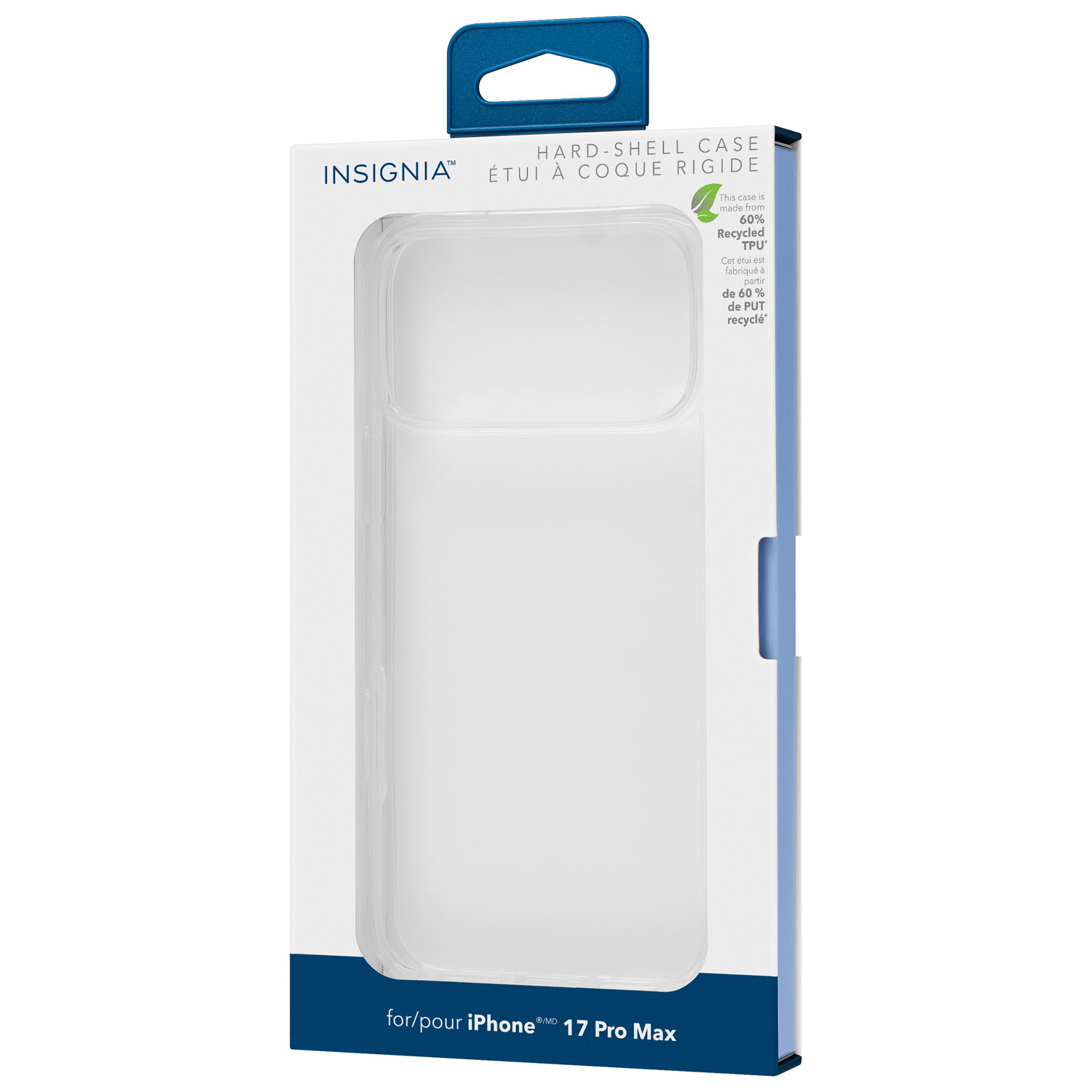 Étui rigide ajusté d'Insignia pour iPhone 17 Pro Max - Transparent - Exclusivité de Best Buy