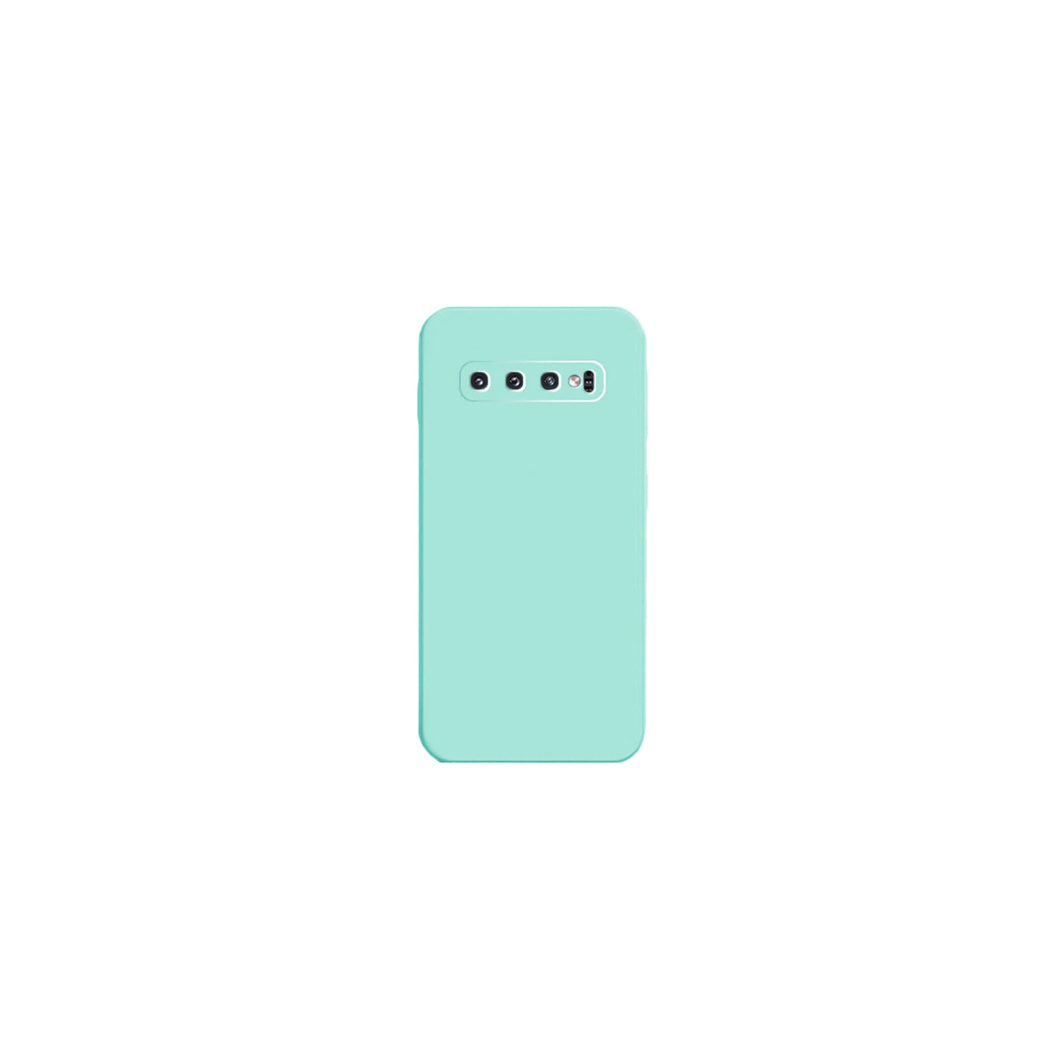 PANDACO Soft Shell Matte Mint Blue Case for Samsung Galaxy S10+