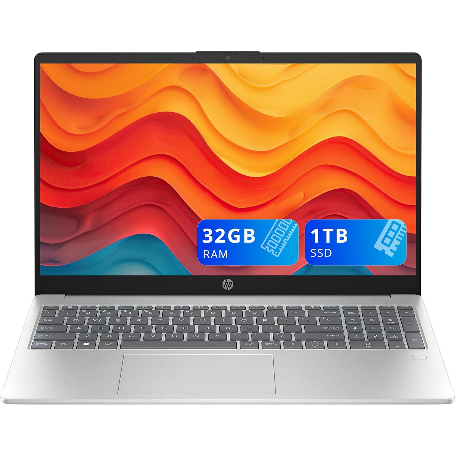 Open Box - HP Pavilion 15.6" FHD Anti-Glare Laptop, Intel i3-N305, 32GB RAM, 1TB SSD, Intel UHD Graphics, Fingerprint Reader, HD Camera, Wi-Fi 6, Silver, Windows 11