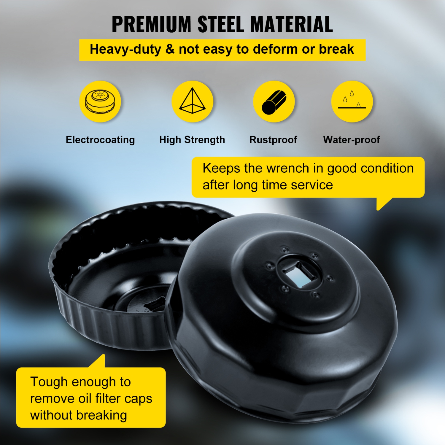 VEVOR 30 Pcs Oil Filter Socket Set, Oil Filter Wrench Set, Sturdy Steel Oil Filter Socket, 3/8 Oil Filter Socket, Low Profile Oil Filter Socket Set