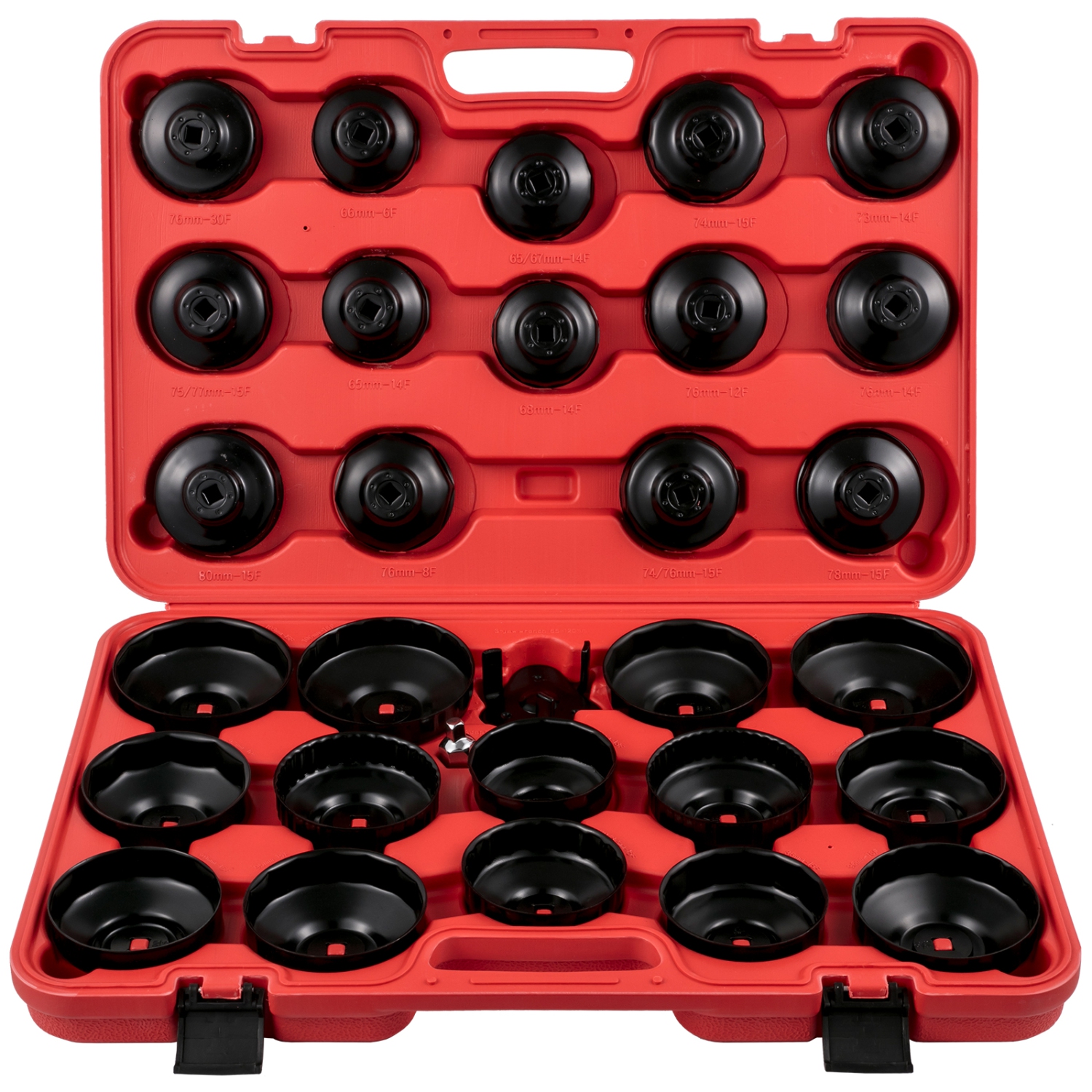 VEVOR 30 Pcs Oil Filter Socket Set, Oil Filter Wrench Set, Sturdy Steel Oil Filter Socket, 3/8 Oil Filter Socket, Low Profile Oil Filter Socket Set
